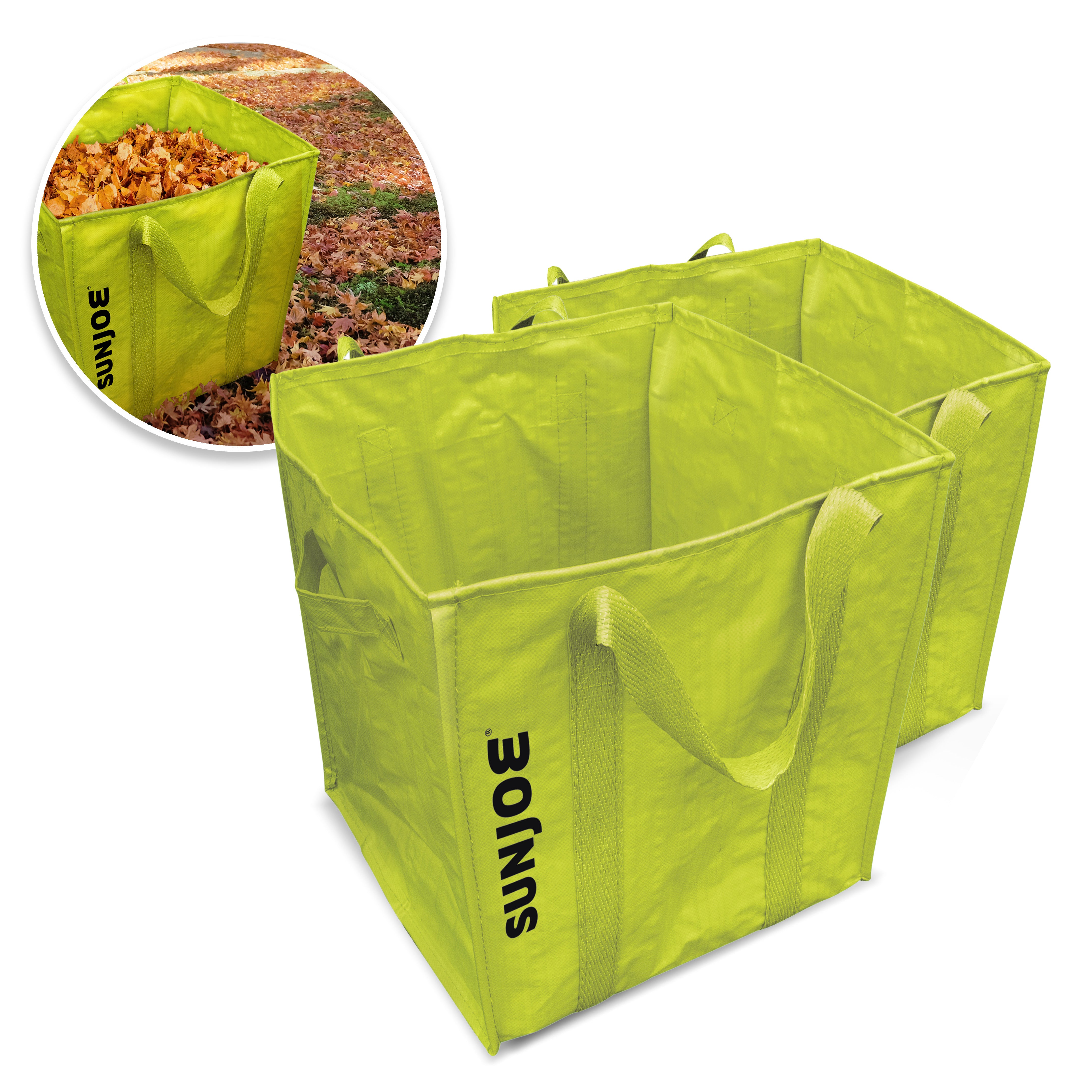 Sun Joe SJLB48HD-2 Heavy-Duty All-Purpose Garden Leaf and Debris Bag | 48-Gallon | 2-Pack