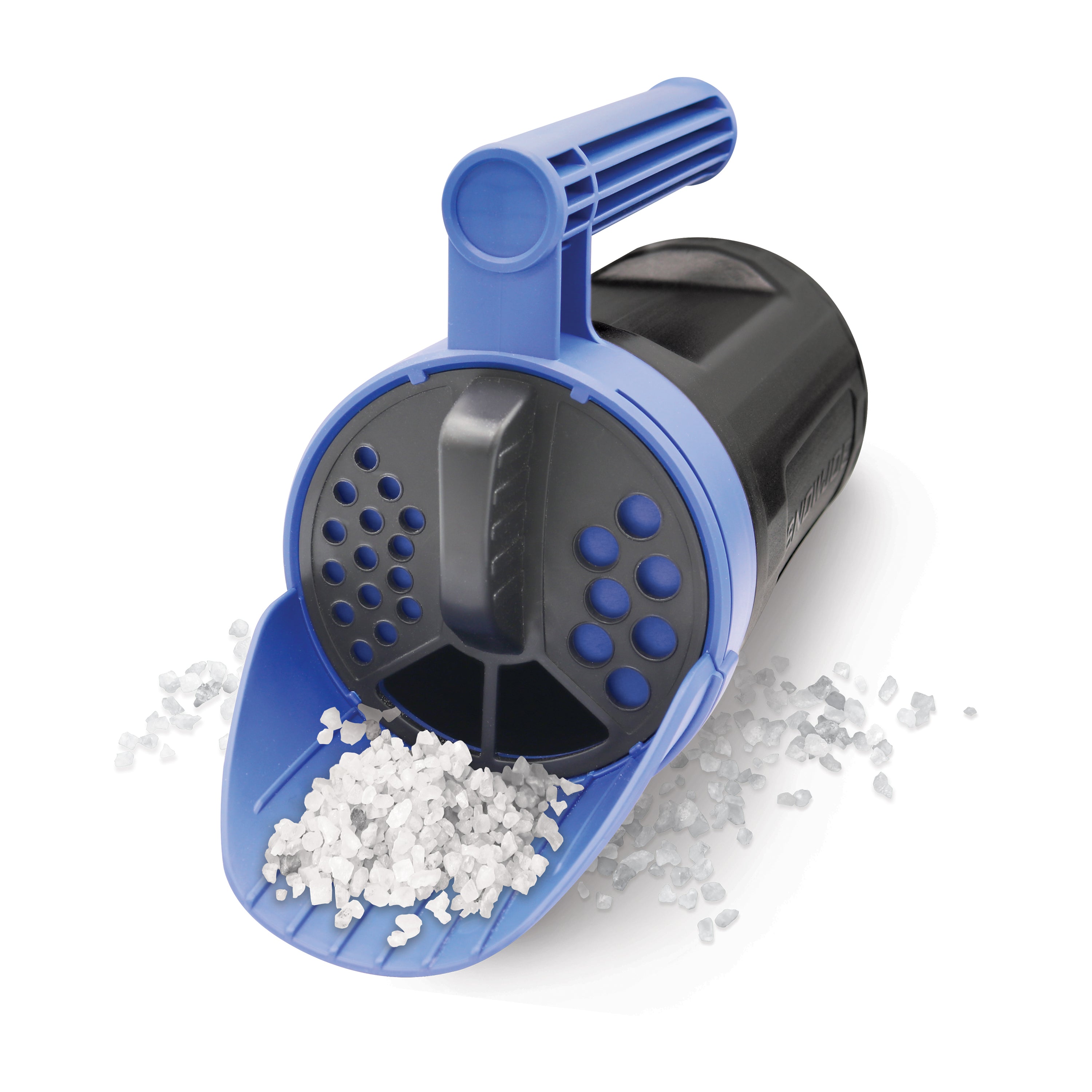 Snow Joe + Sun Joe Handheld All-Season Multi-Purpose Spreader | 5 lbs | W/ Adjustable Dial Flow Control