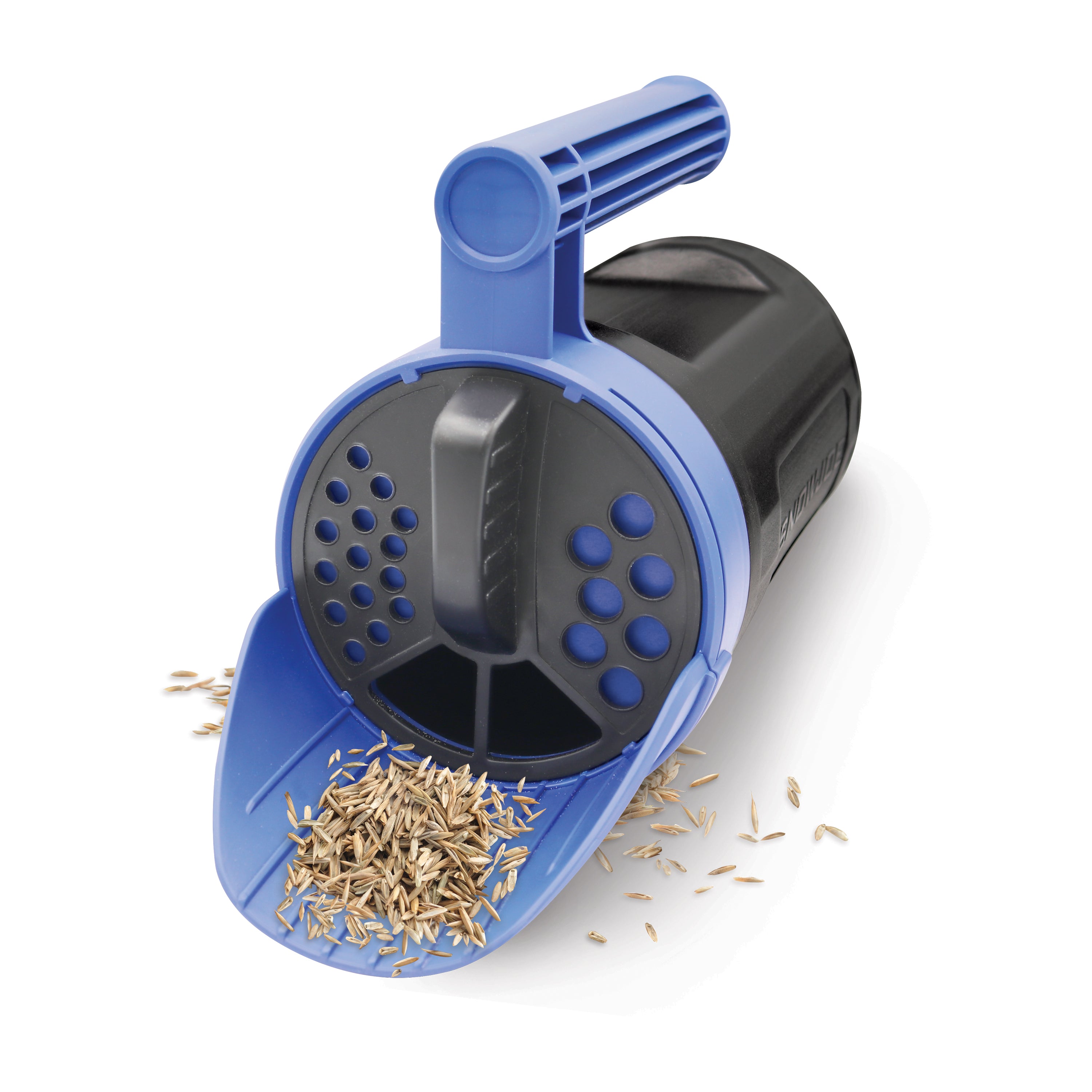 Snow Joe + Sun Joe Handheld All-Season Multi-Purpose Spreader | 5 lbs | W/ Adjustable Dial Flow Control
