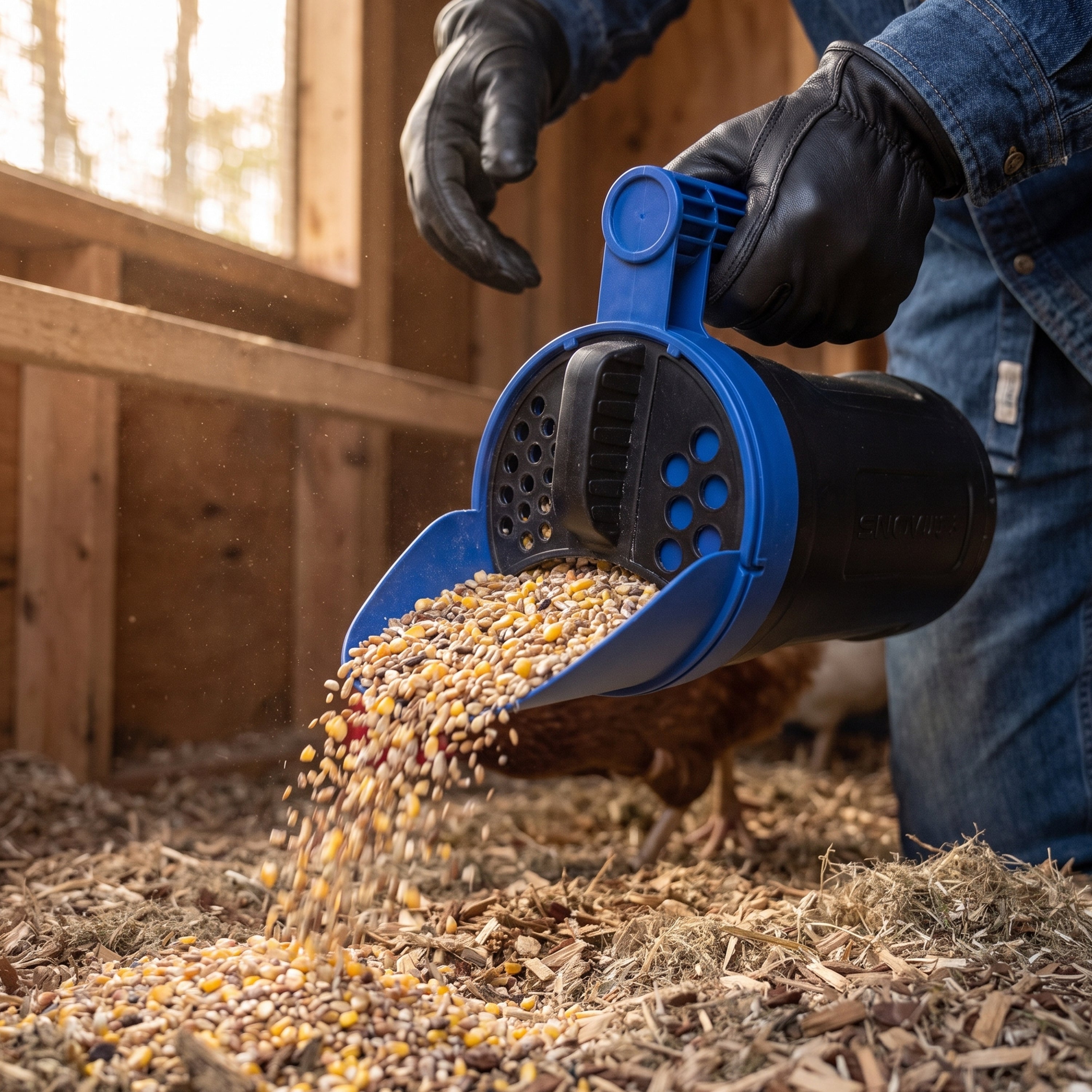 Snow Joe + Sun Joe Handheld All-Season Multi-Purpose Spreader | 5 lbs | W/ Adjustable Dial Flow Control