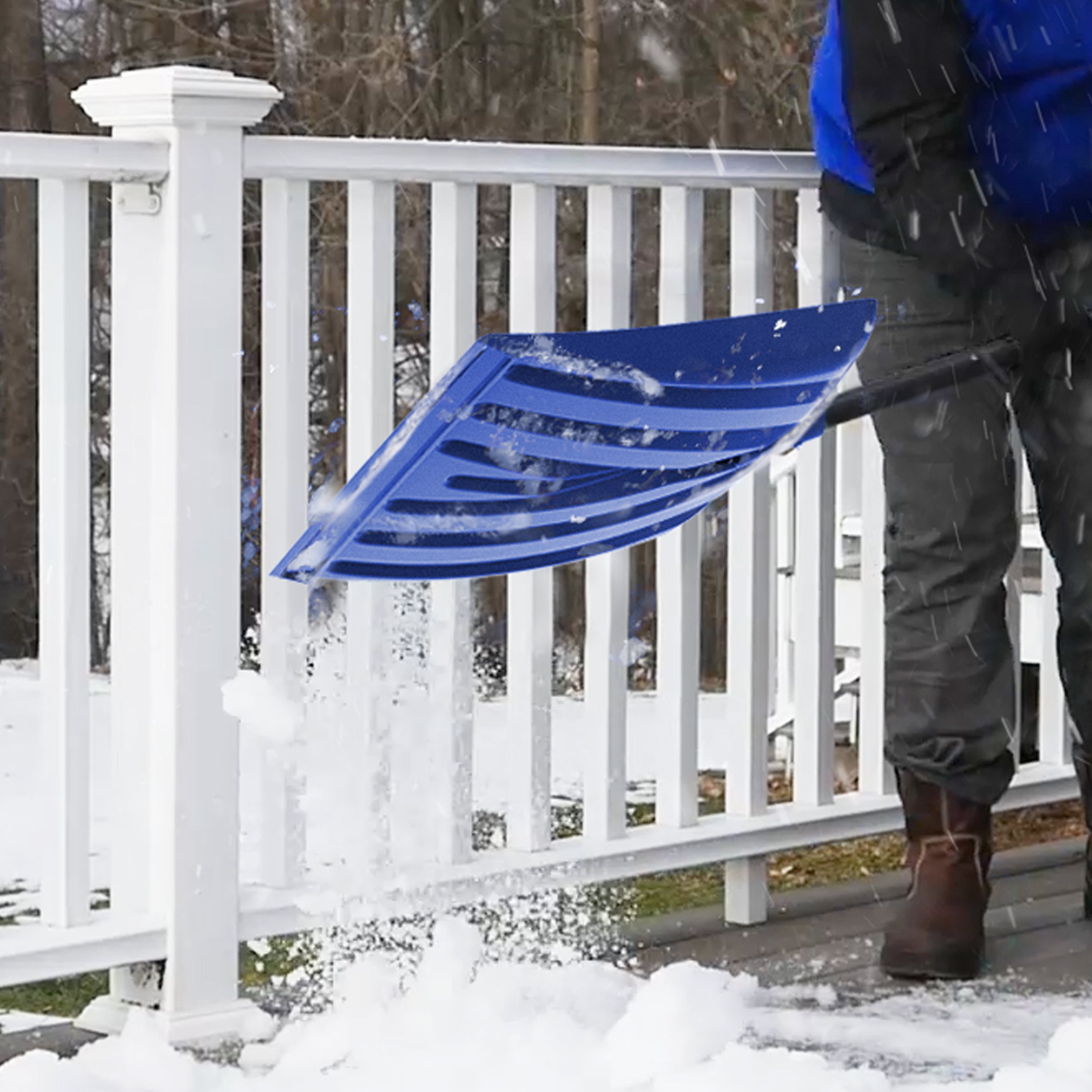 Snow Joe SNJ18PM-ERG-PRX Poly Blade Ergonomic Snow Shovel | 18-Inch Sh