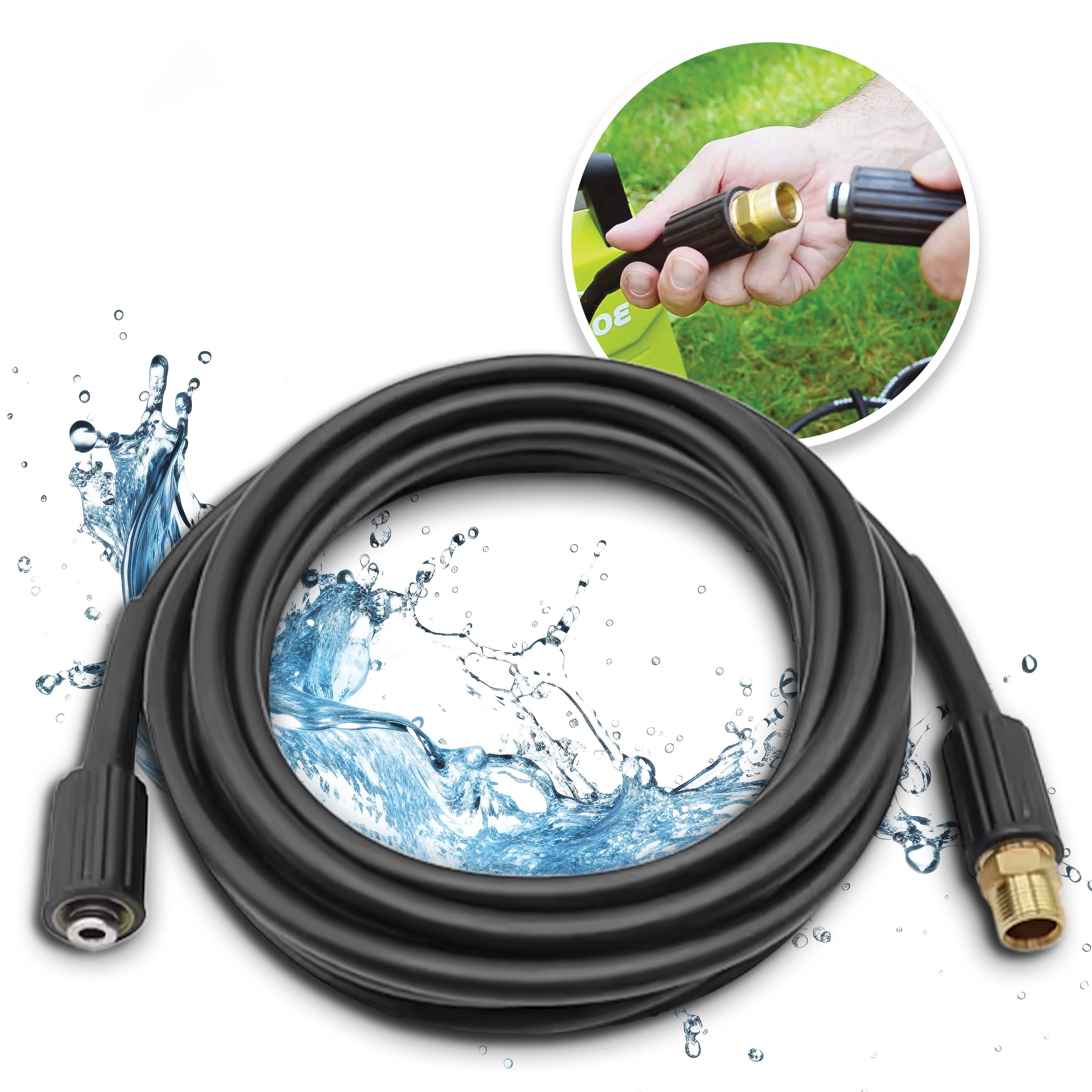 Sun Joe SPX-25H 25-FT Universal Medium-Duty Pressure Washer Extension Hose for SPX Series and Others