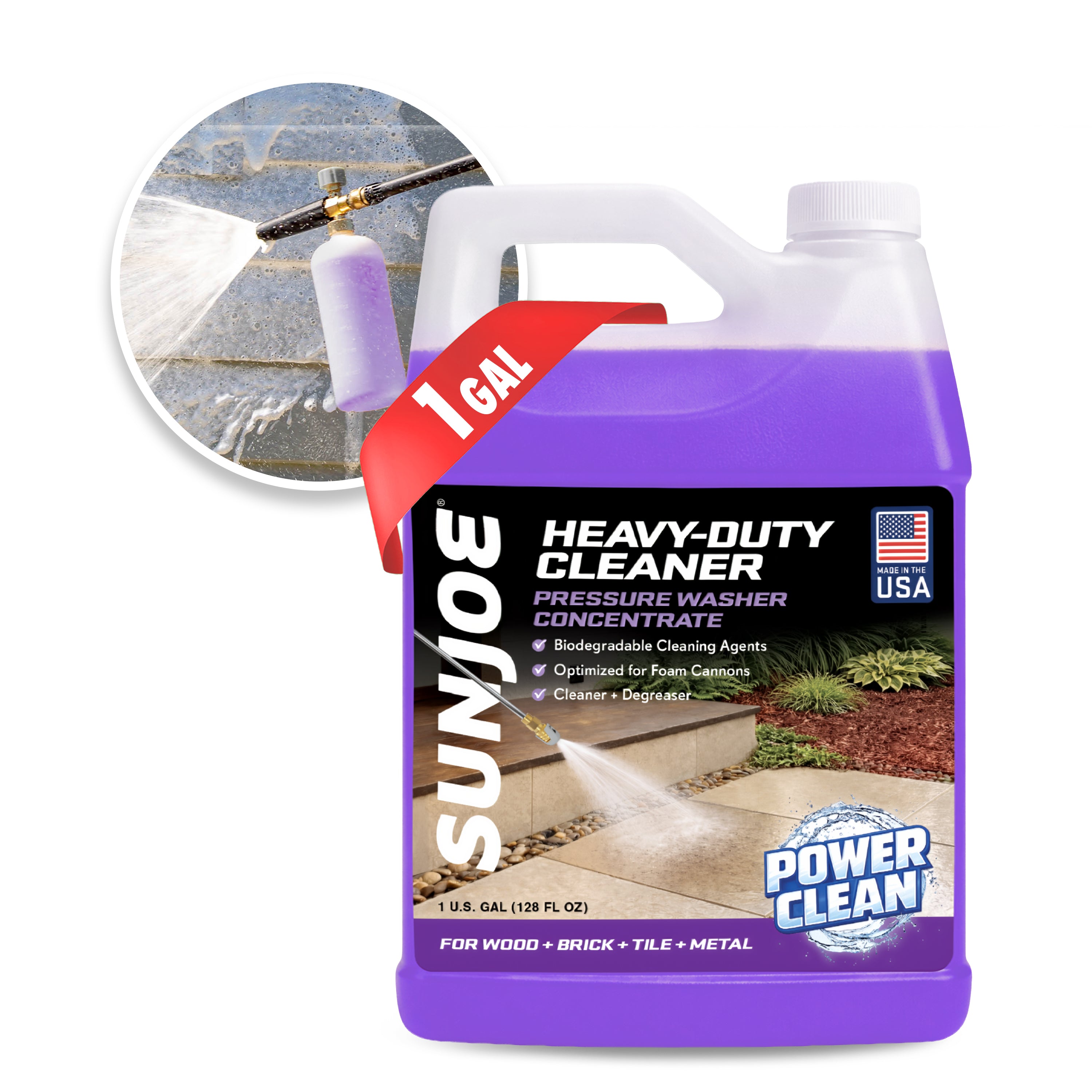 Sun Joe All-Purpose Heavy Duty Pressure Washer Rated Cleaner + Degreaser | 1 Gal.