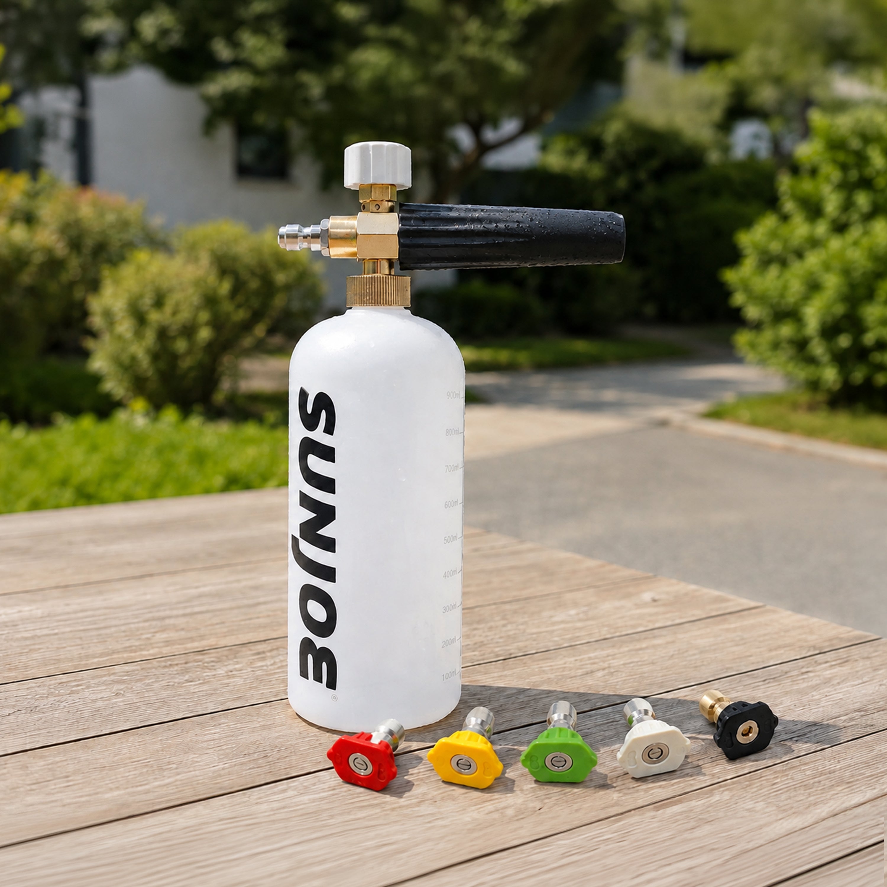 Sun Joe Foam Cannon for SPX Series Electric Pressure Washers 34 Oz. | 1/4" Quick Connector | 5 Quick Connect Nozzle Tips
