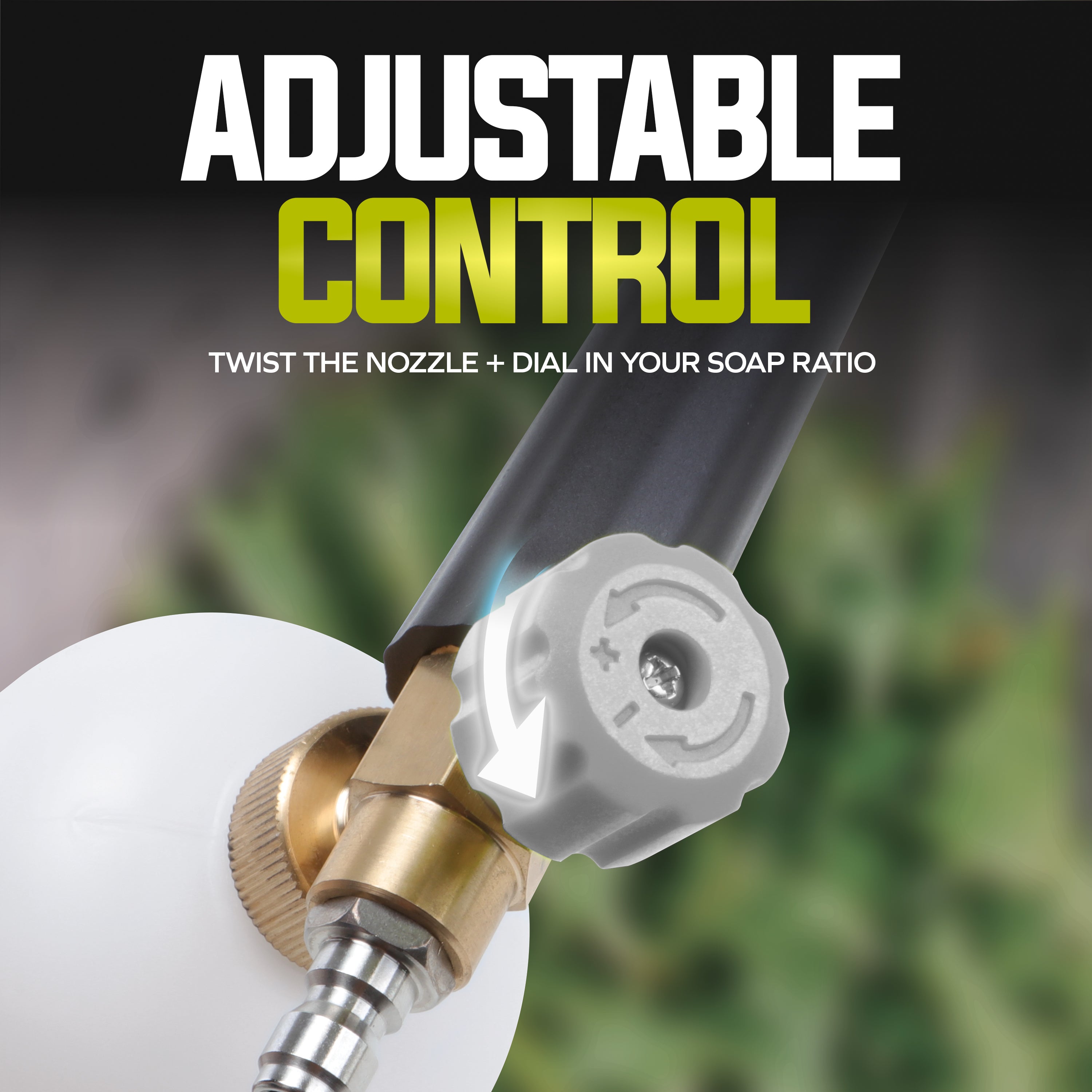 Sun Joe Foam Cannon for SPX Series Electric Pressure Washers 34 Oz. | 1/4" Quick Connector | 5 Quick Connect Nozzle Tips