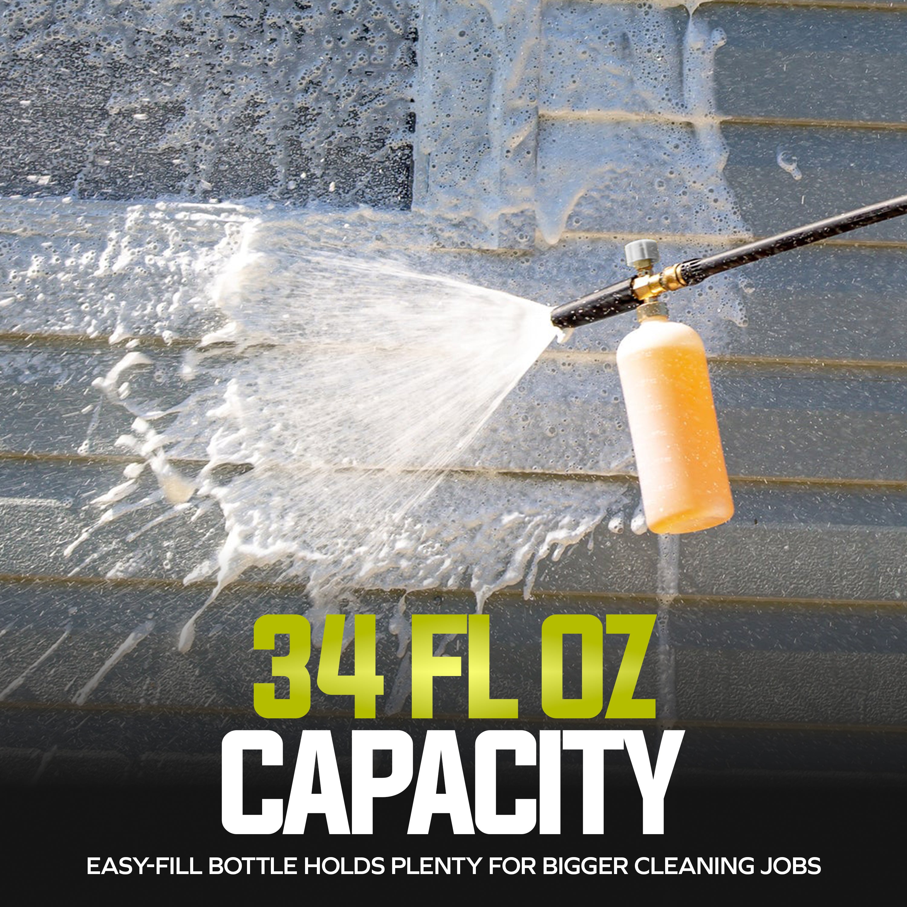 Sun Joe Foam Cannon for SPX Series Electric Pressure Washers 34 Oz. | 1/4" Quick Connector | 5 Quick Connect Nozzle Tips