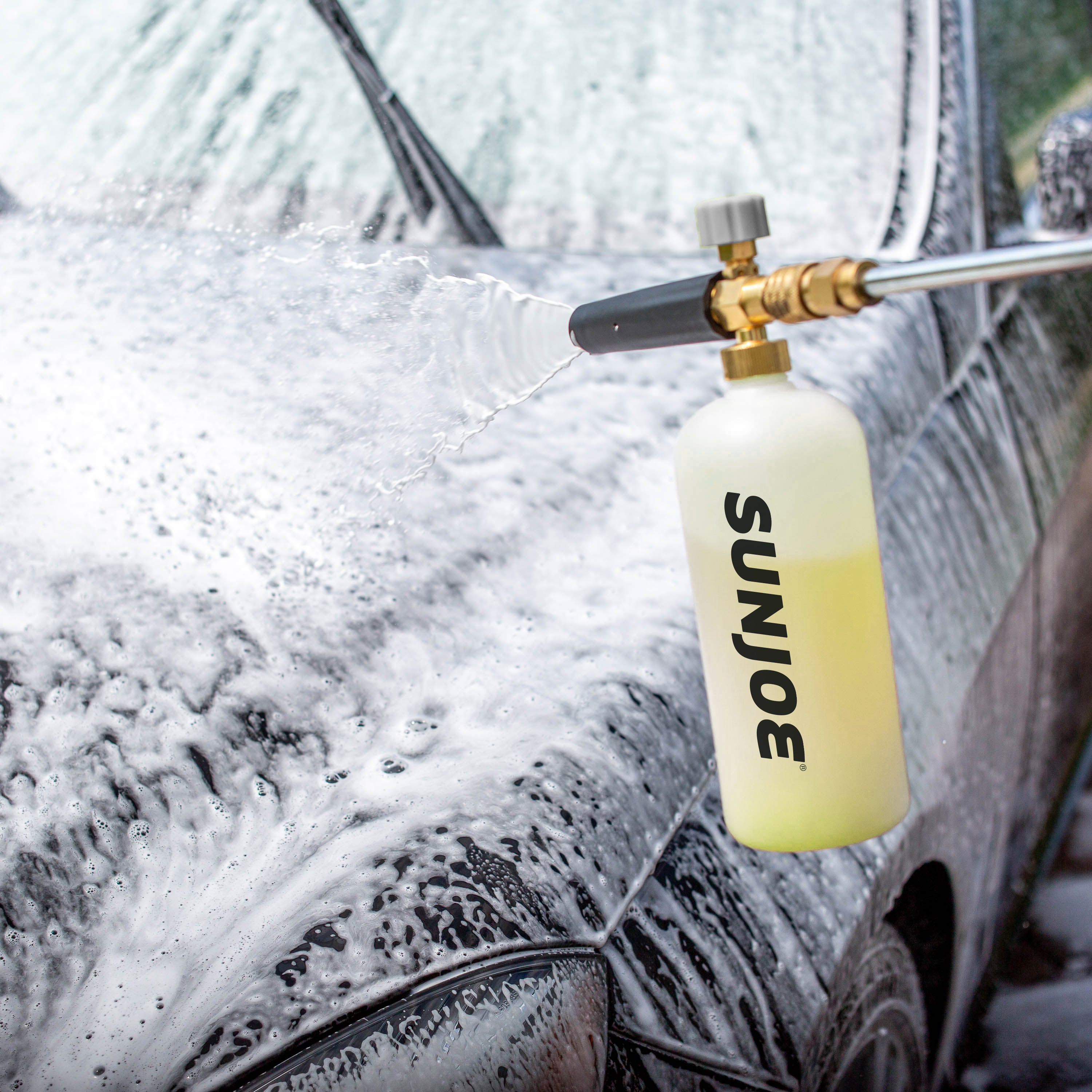 Sun Joe Premium Snow Foam Pressure Washer Rated Car Wash Soap + Cleaner, Pineapple Scent | 1 Gal.