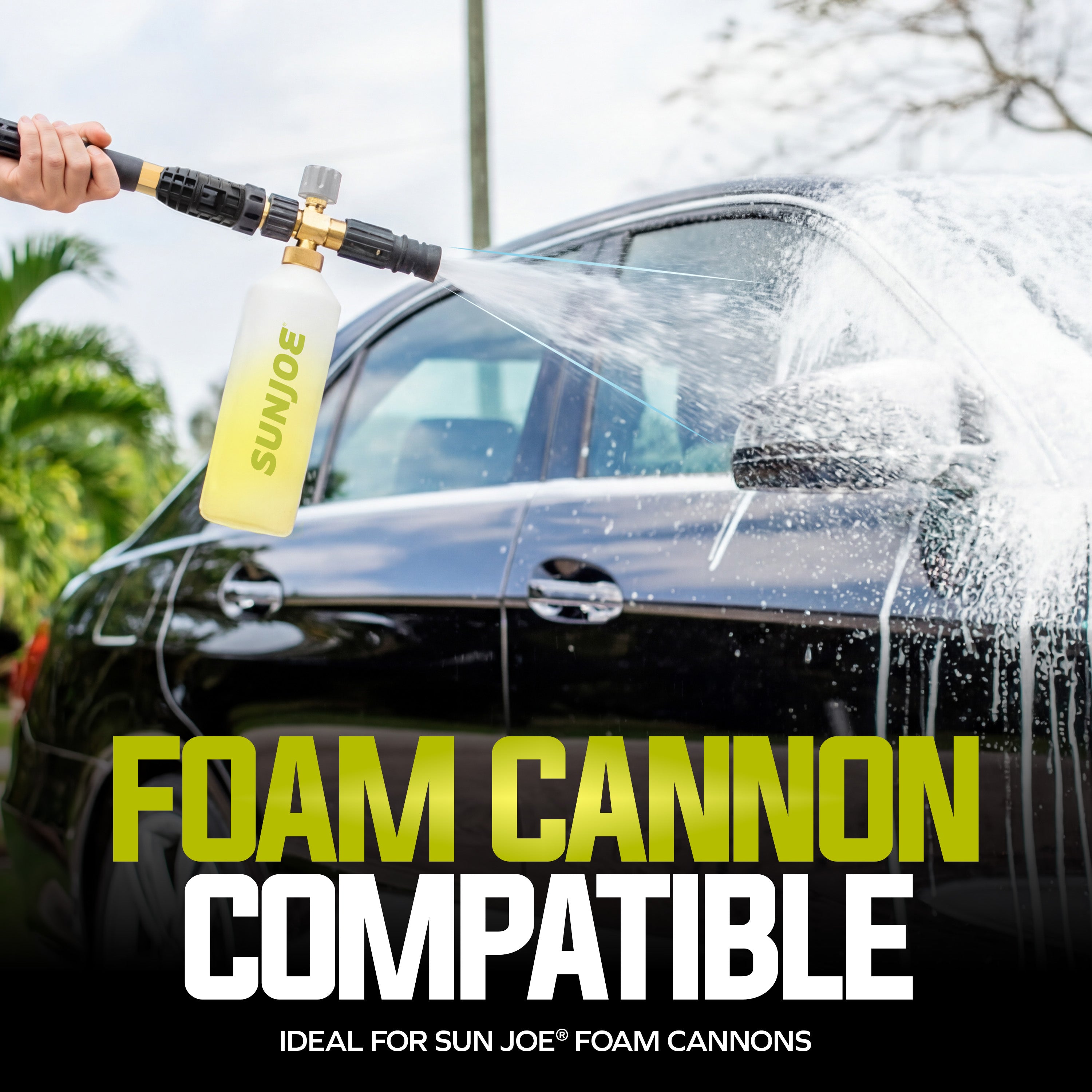 Sun Joe Premium Snow Foam Pressure Washer Rated Car Wash Soap + Cleaner, Pineapple Scent | 1 Gal.