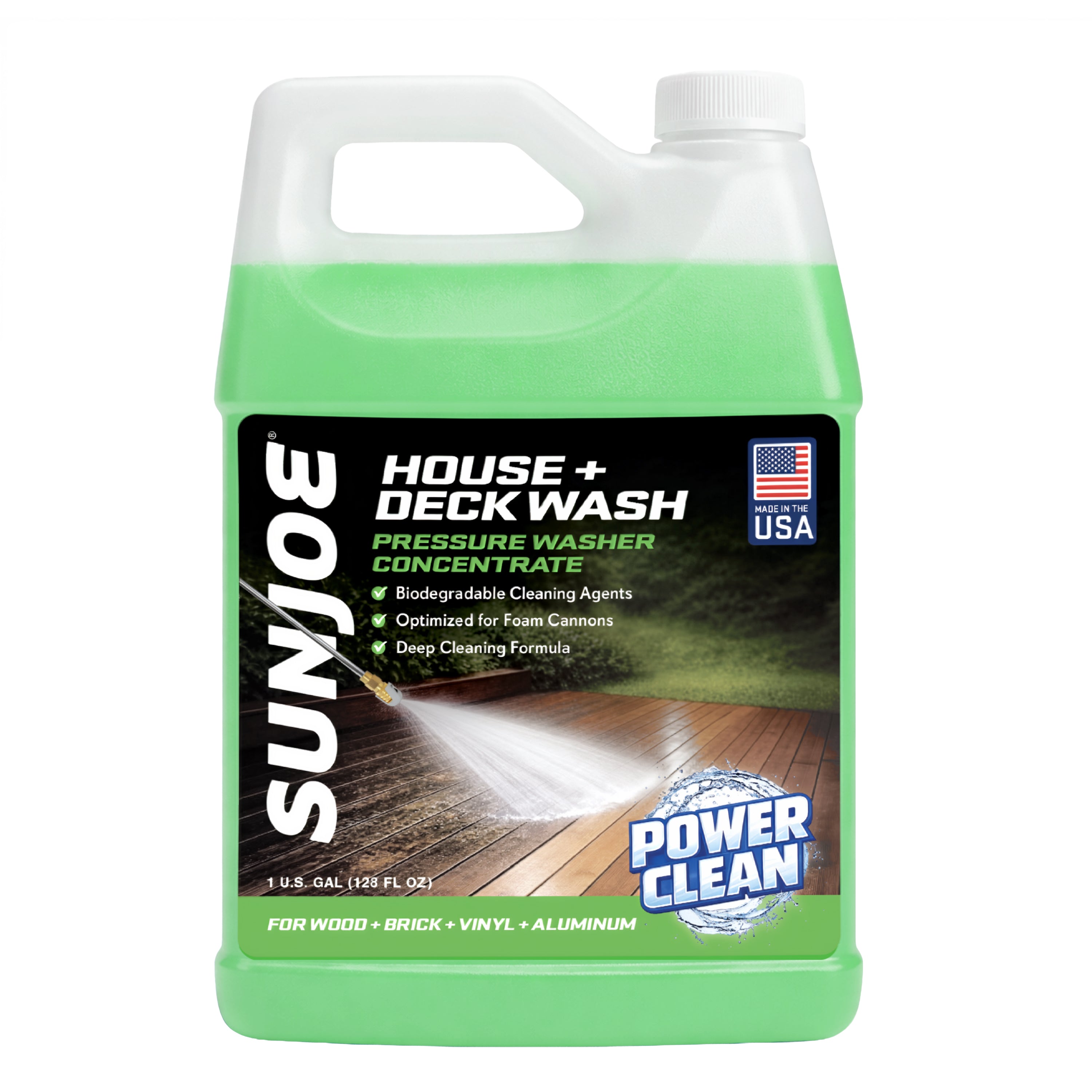 Sun Joe House + Deck All-Purpose Pressure Washer Rated Concentrated Cleaner | 1 Gal.