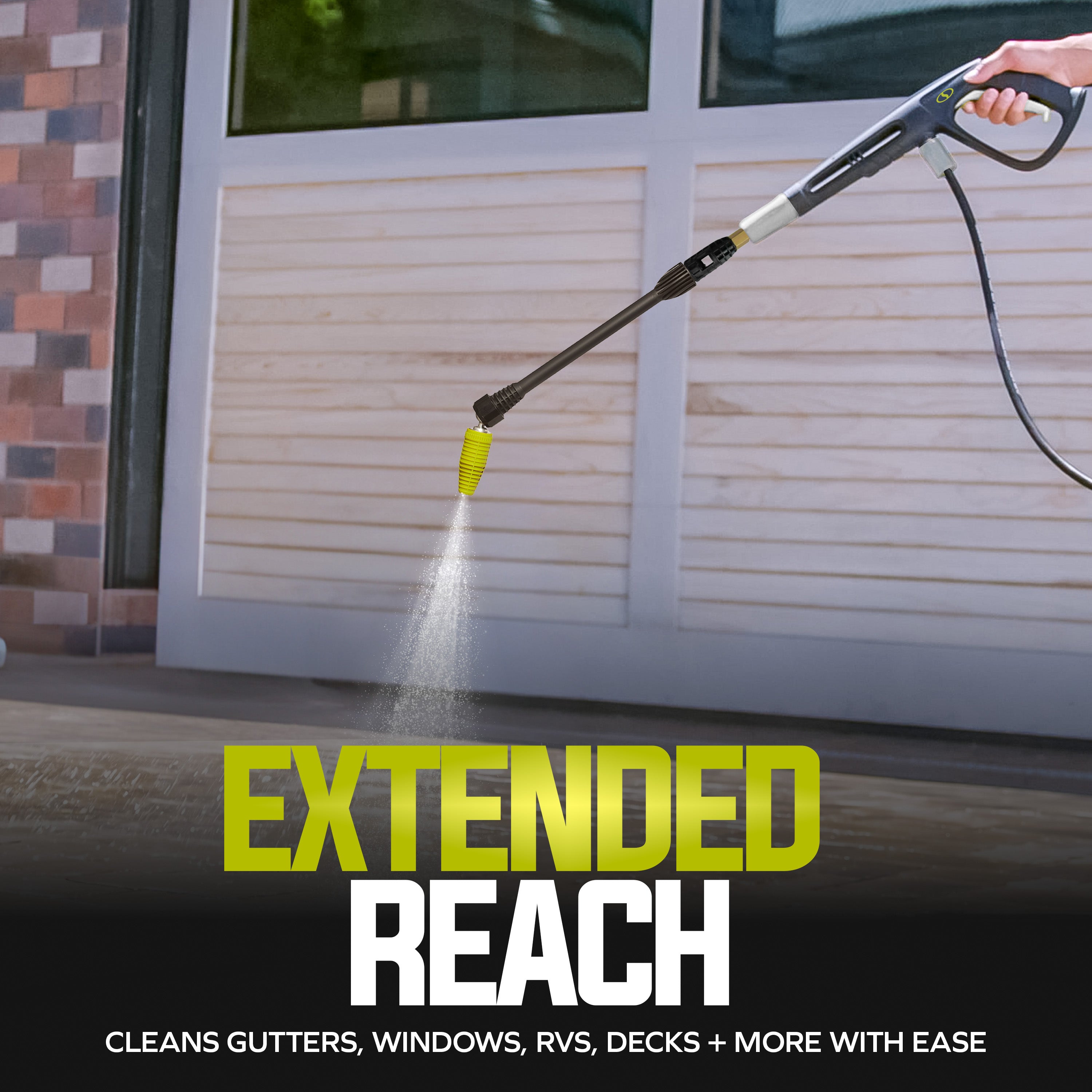 Sun Joe Multi-Angle Rotary Spray Wand Pressure Washer Attachment for SPX Series | Adjustable Rotating Nozzle | Extended Reach