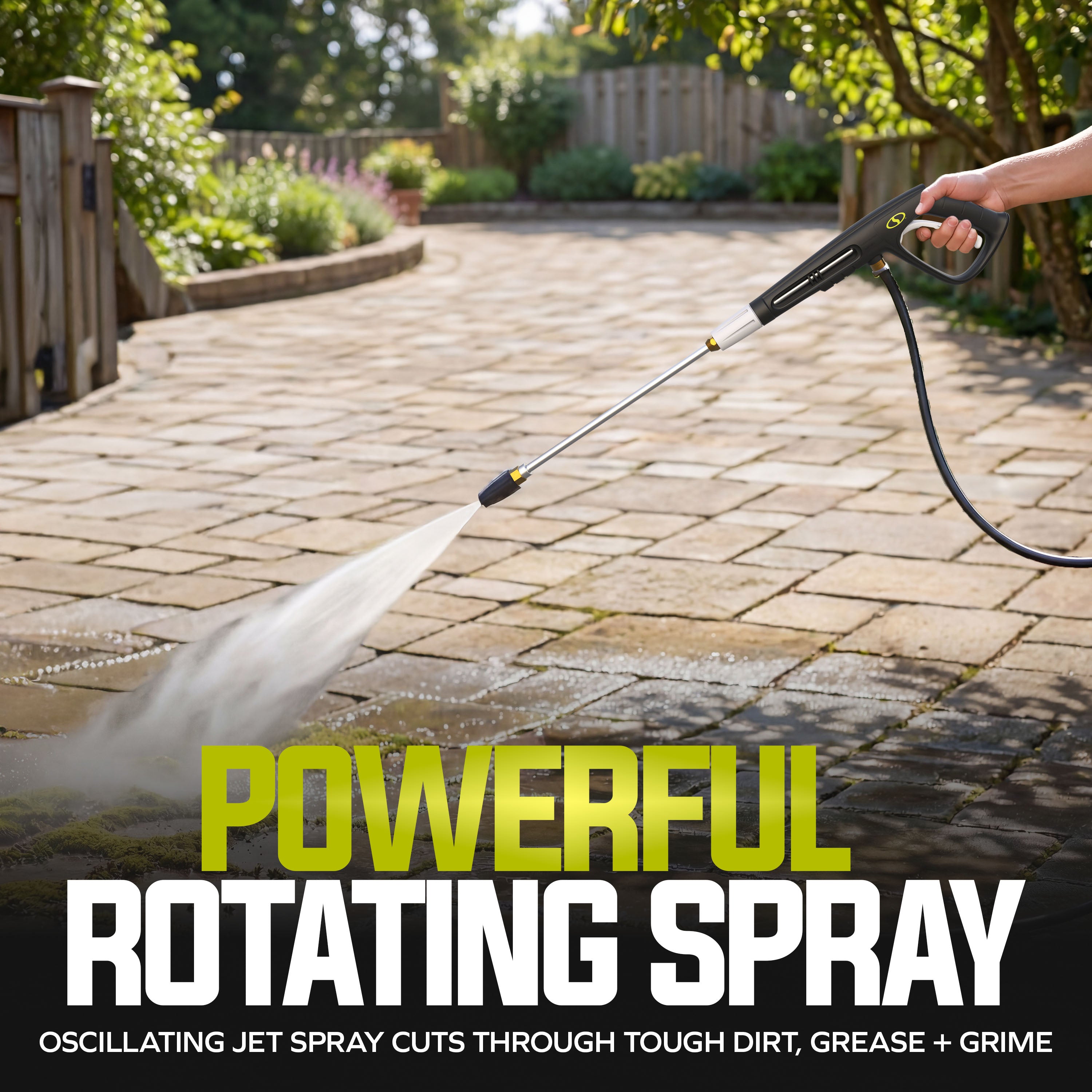 Sun Joe 2000 PSI Max All-Purpose Electric Pressure Washer | 13-Amp |  4 Quick-Connect Nozzles + Foam Cannon + Turbo Spray Nozzle + Patio Cleaner + Auto Cleaning Kit