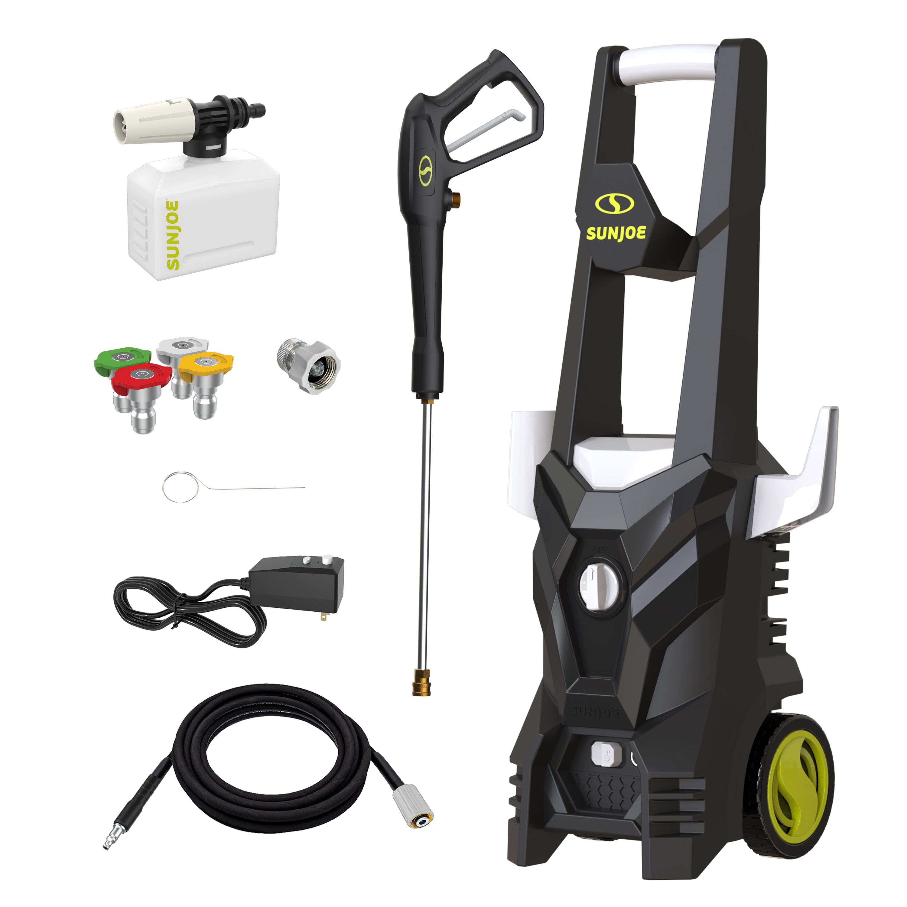 Sun Joe 1800 PSI Max All-Purpose Electric Pressure Washer | 13-Amp | 4 Nozzles | Foamer Cannon