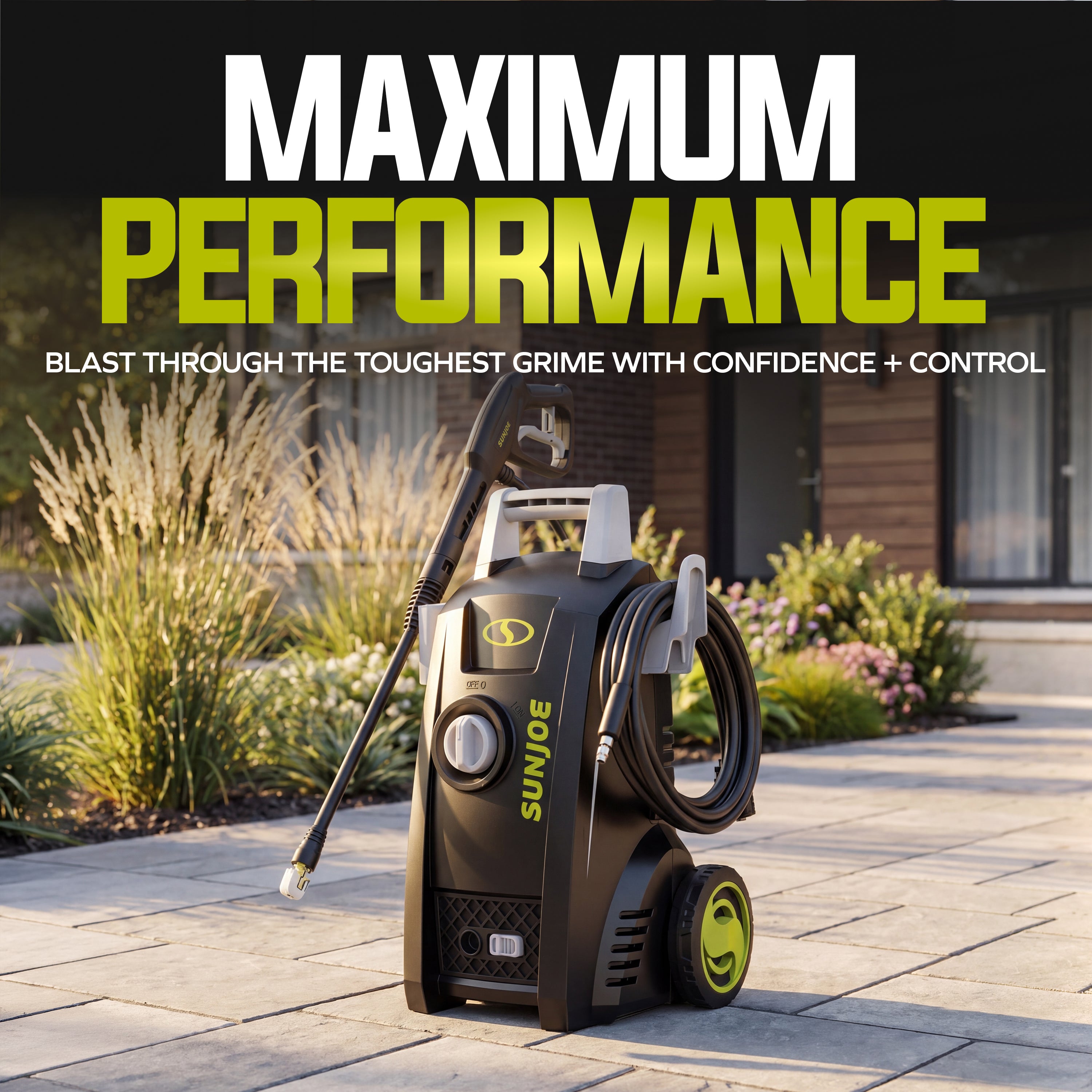 Sun Joe Certified Rated 1600 PSI Electric Pressure Washer | 1.2 Rated