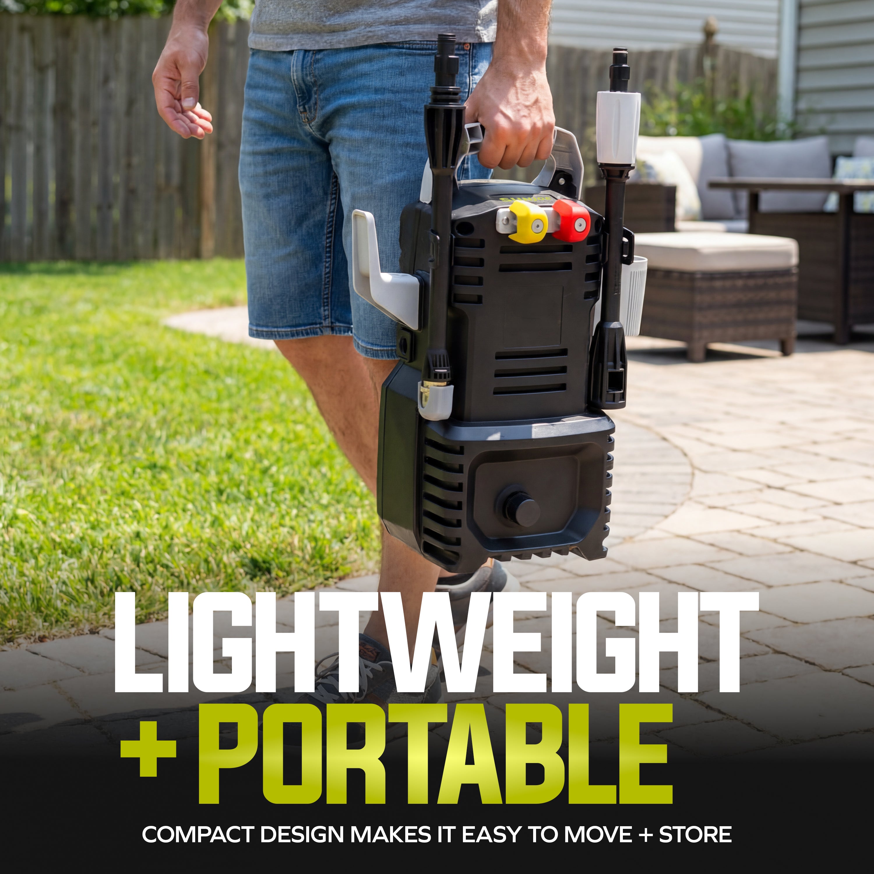 Sun Joe Certified Rated 1500 PSI Electric Pressure Washer W/ Foam Cannon + Quick-Connects | 13-Amp | 1.1 Rated GPM