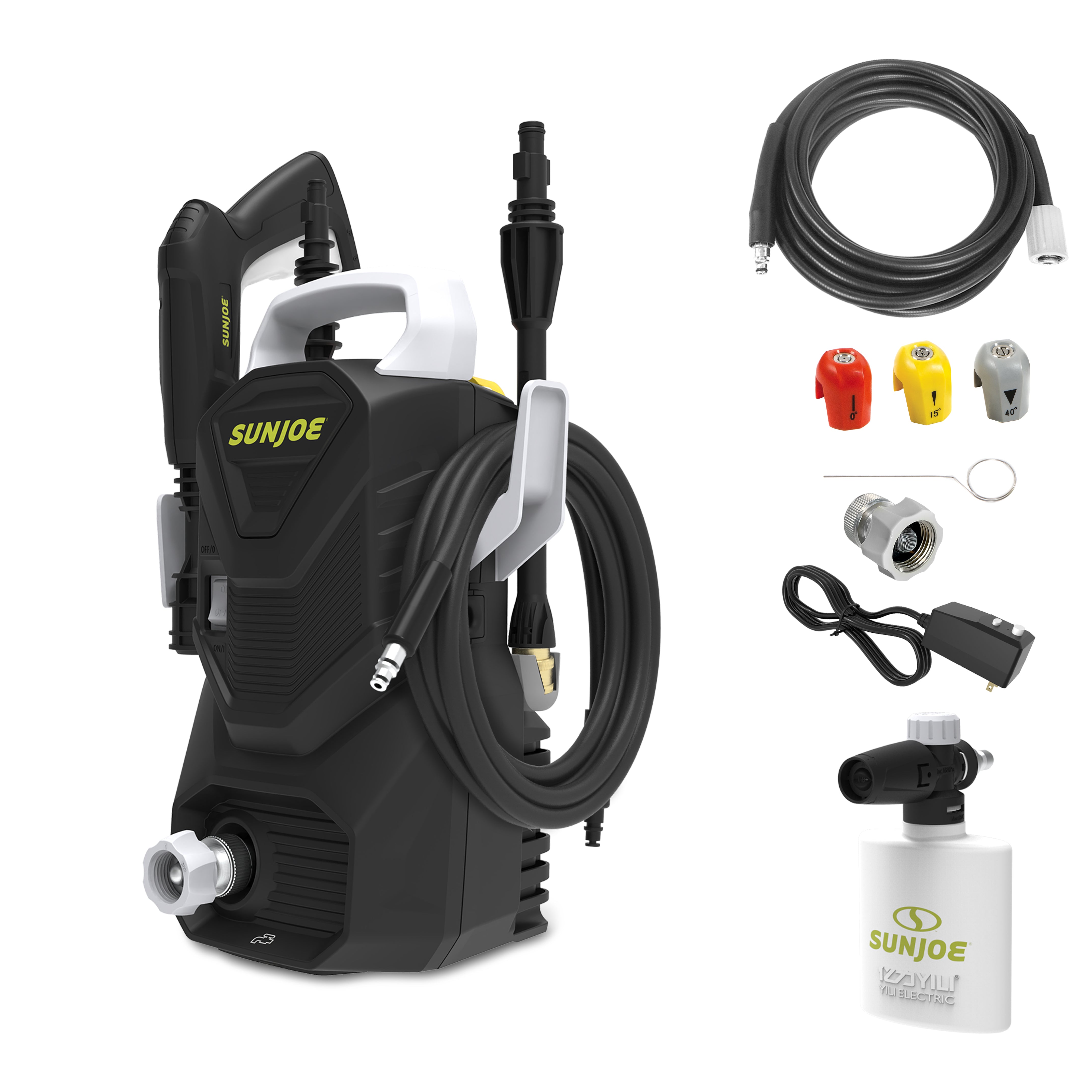 Sun Joe Certified Rated 1500 PSI Electric Pressure Washer W/ Foam Cannon + Quick-Connects | 13-Amp | 1.1 Rated GPM