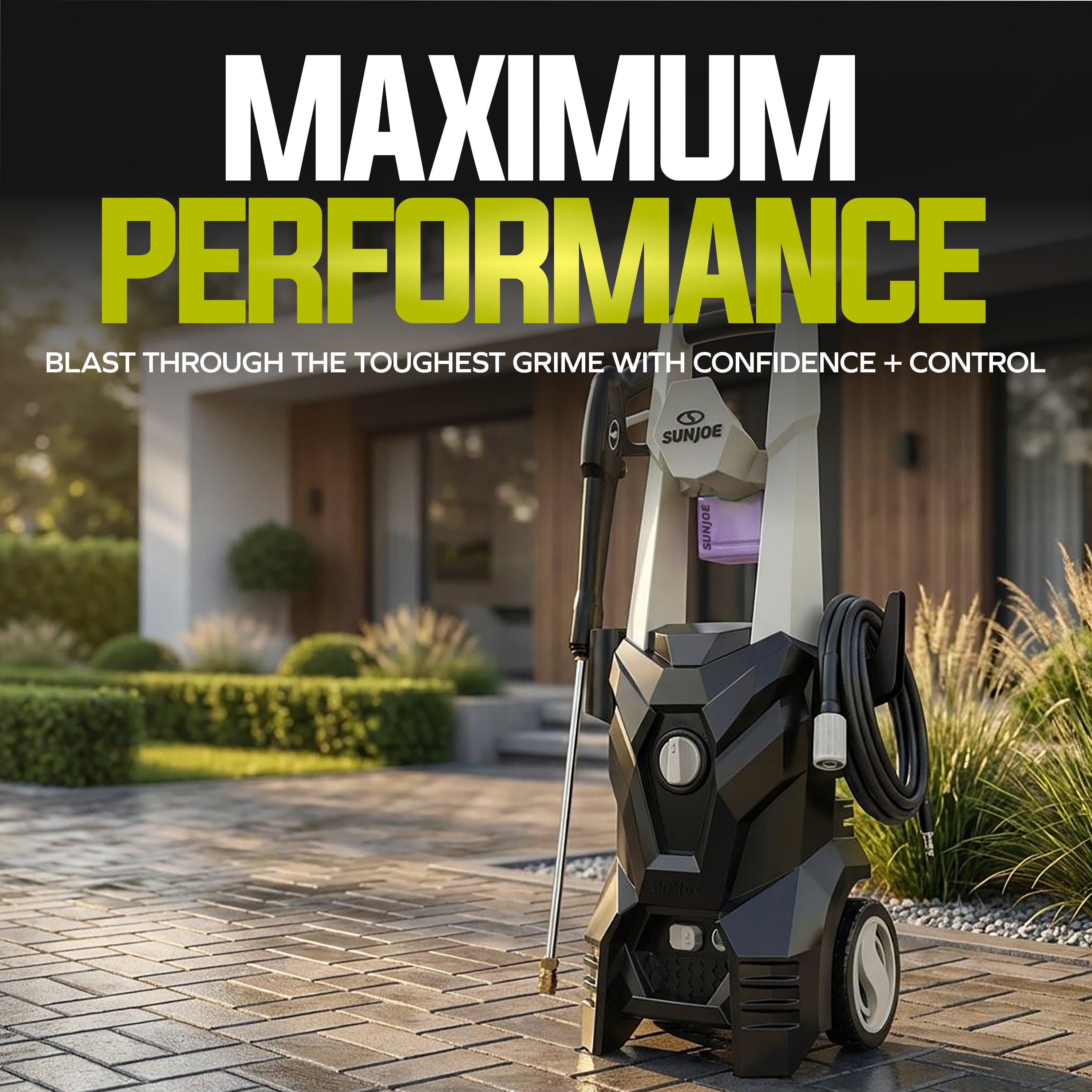 Sun Joe 2000 PSI Max All-Purpose Electric Pressure Washer | 13-Amp |  4 Quick-Connect Nozzles + Foam Cannon + Turbo Spray Nozzle + Patio Cleaner + Auto Cleaning Kit