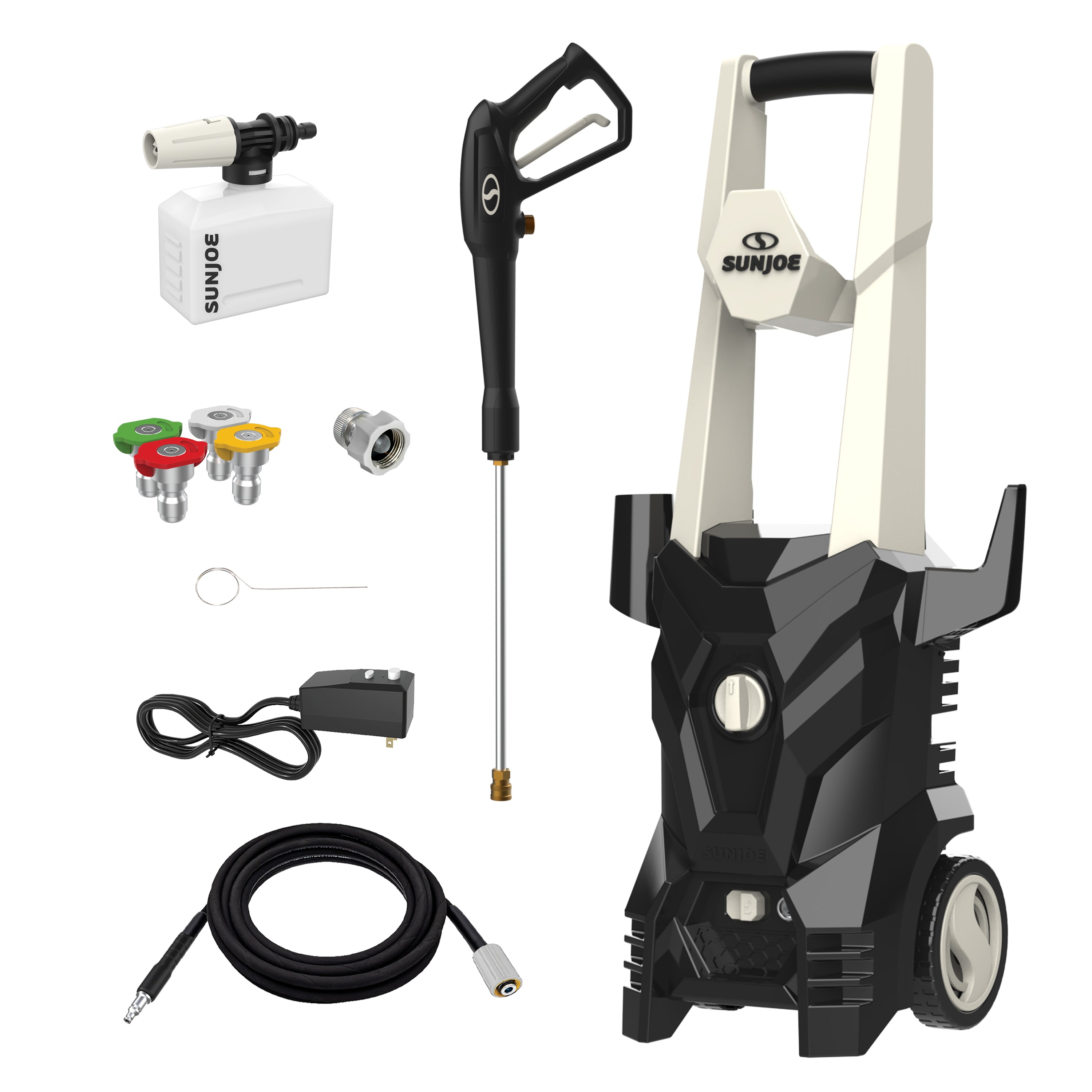 Sun Joe 2000 PSI Max All-Purpose Electric Pressure Washer | 13-Amp |  4 Quick-Connect Nozzles + Foam Cannon + Turbo Spray Nozzle + Patio Cleaner + Auto Cleaning Kit