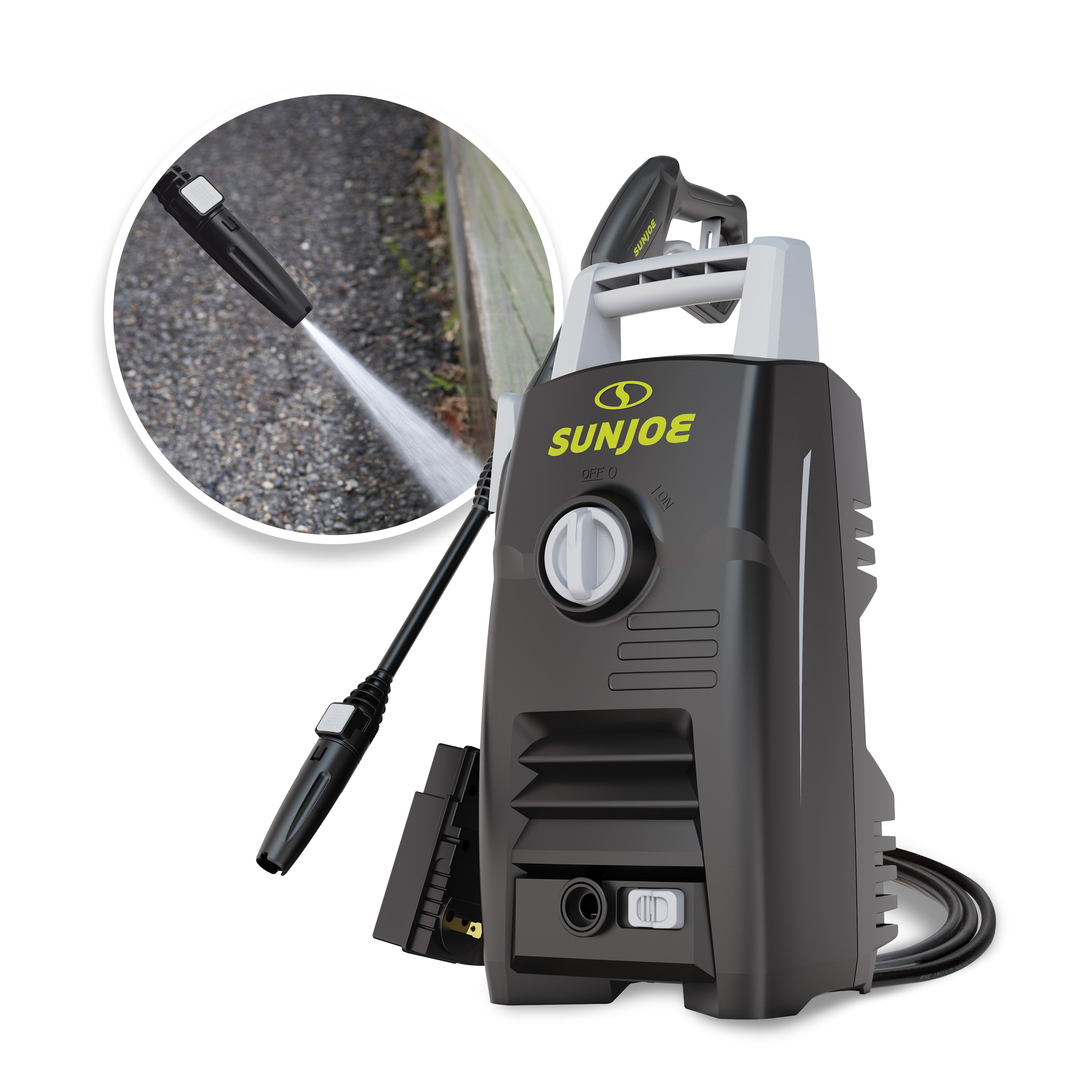 Sun Joe Electric Pressure Washer | Adjustable Spray Wand | Easy Carry Handle