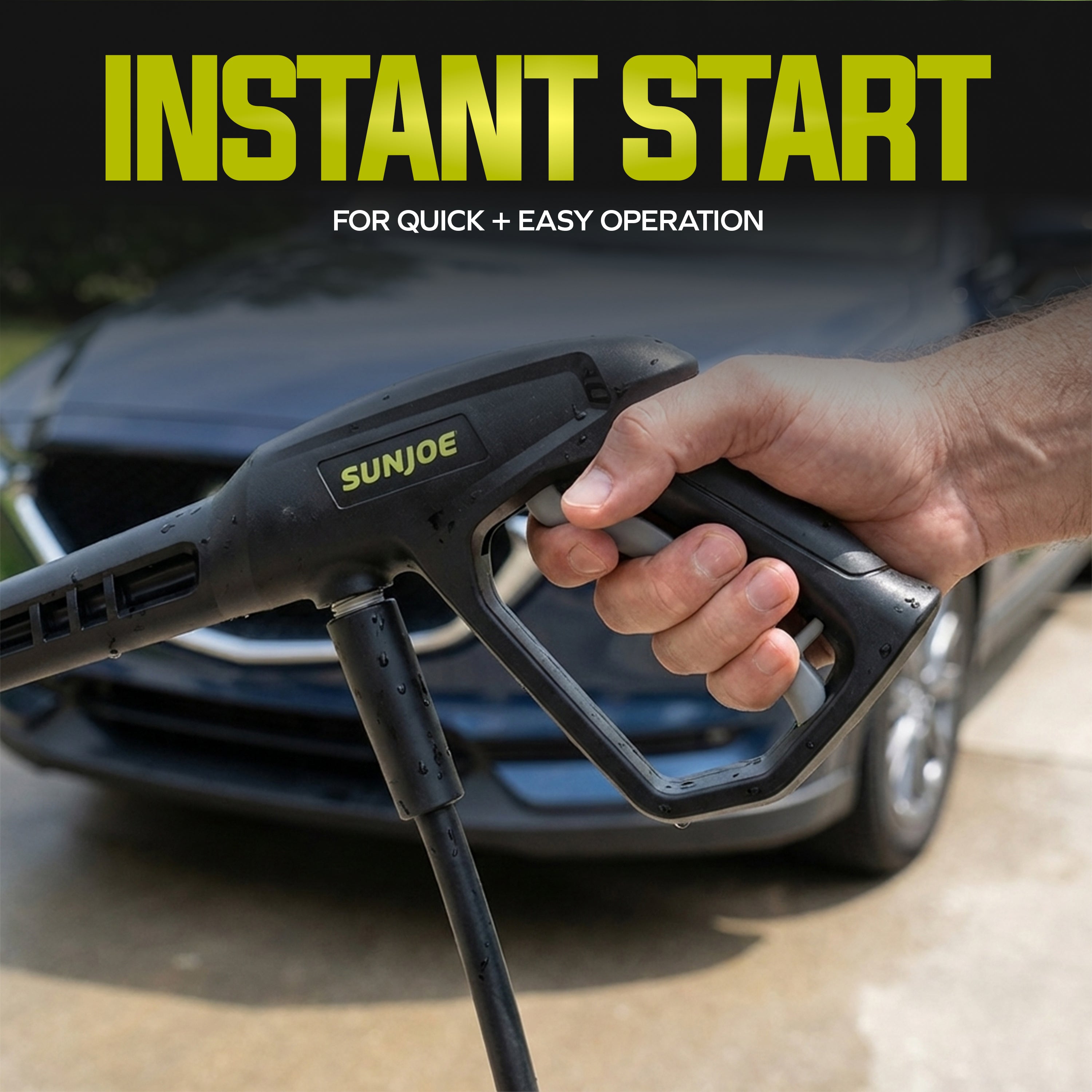 Sun Joe Electric Pressure Washer | Adjustable Spray Wand | Easy Carry Handle