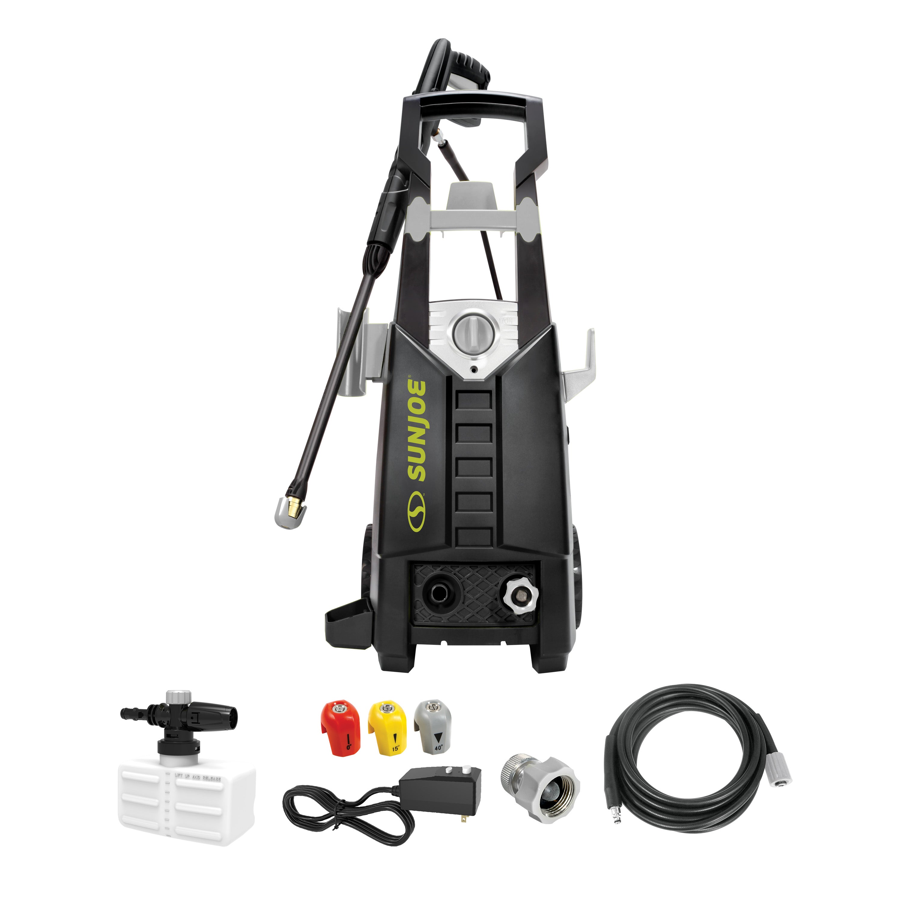 Sun Joe SPX2598-MAX Certified Rated 2000 PSI Electric Pressure Washer | 1.1 Rated GPM | 13-Amp | Onboard Foam Cannon | Quick Connect Nozzles