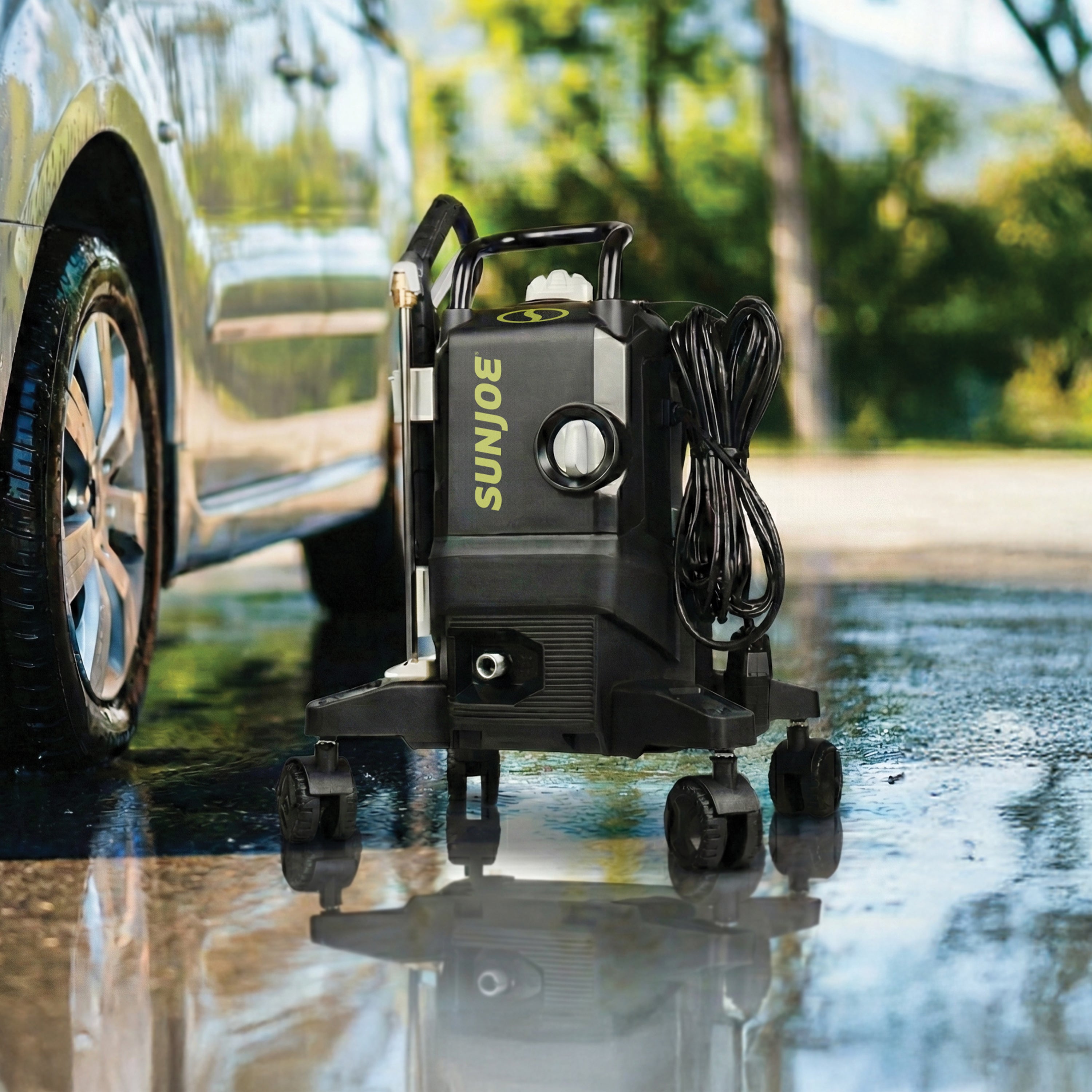 Sun Joe Electric Pressure Washer W/ Wheels | 7-Pc Accessory Kit | 14.9