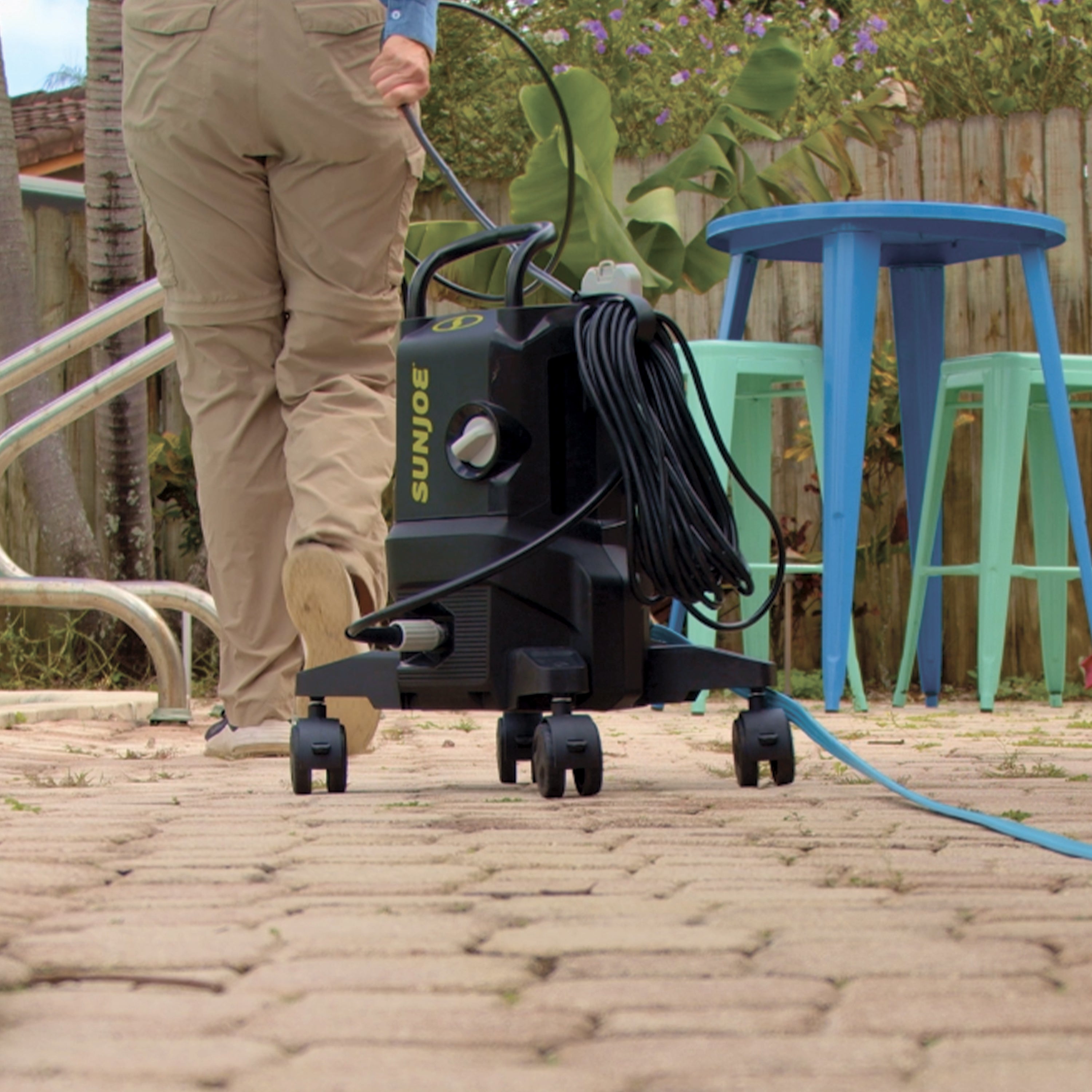 Sun Joe SPX3000-QW2 Electric Pressure Washer W/ Wheels | 7-Pc Accessor