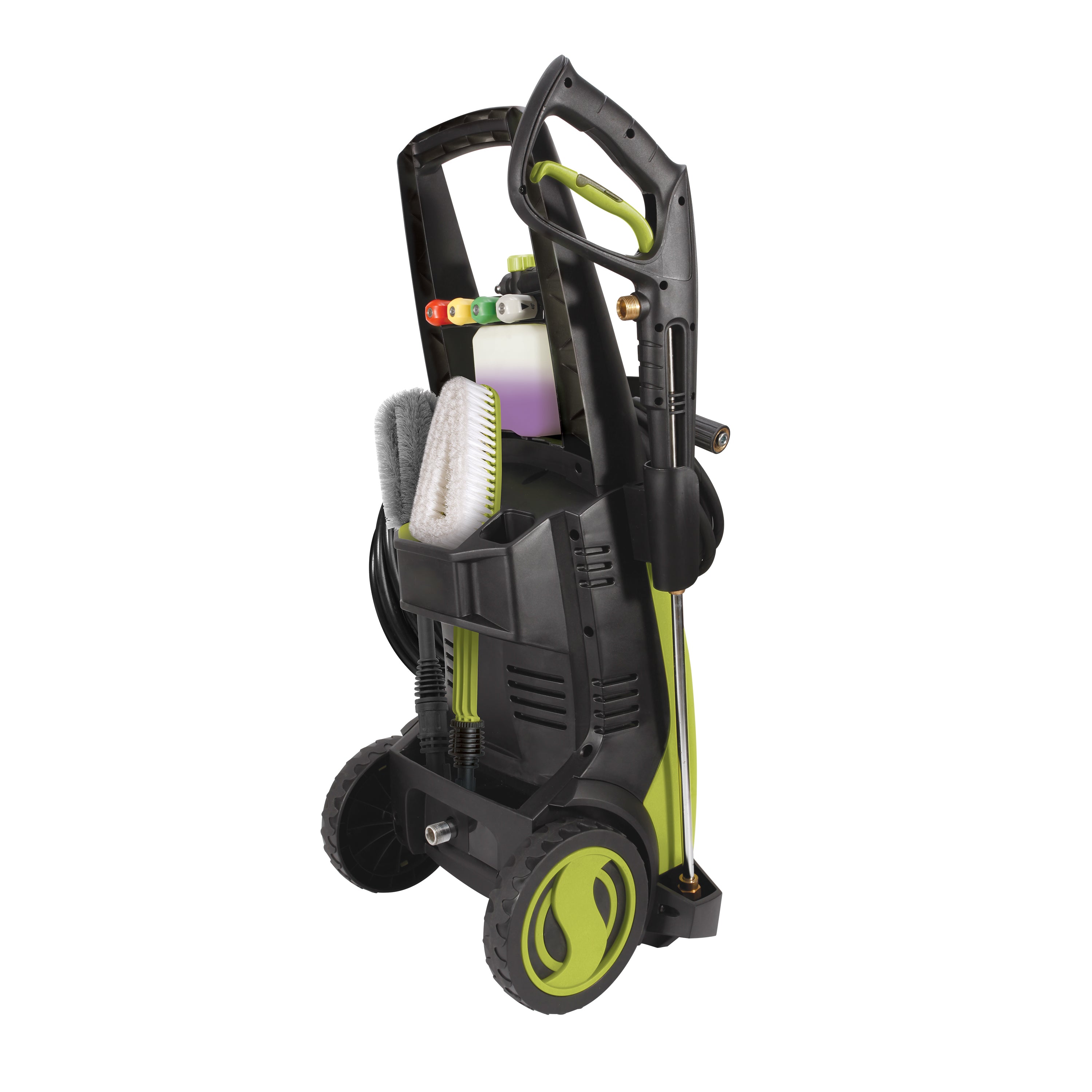 Rear-angled view of the Sun Joe 13-amp 2200 PSI Extreme Clean Electric Pressure Washer.