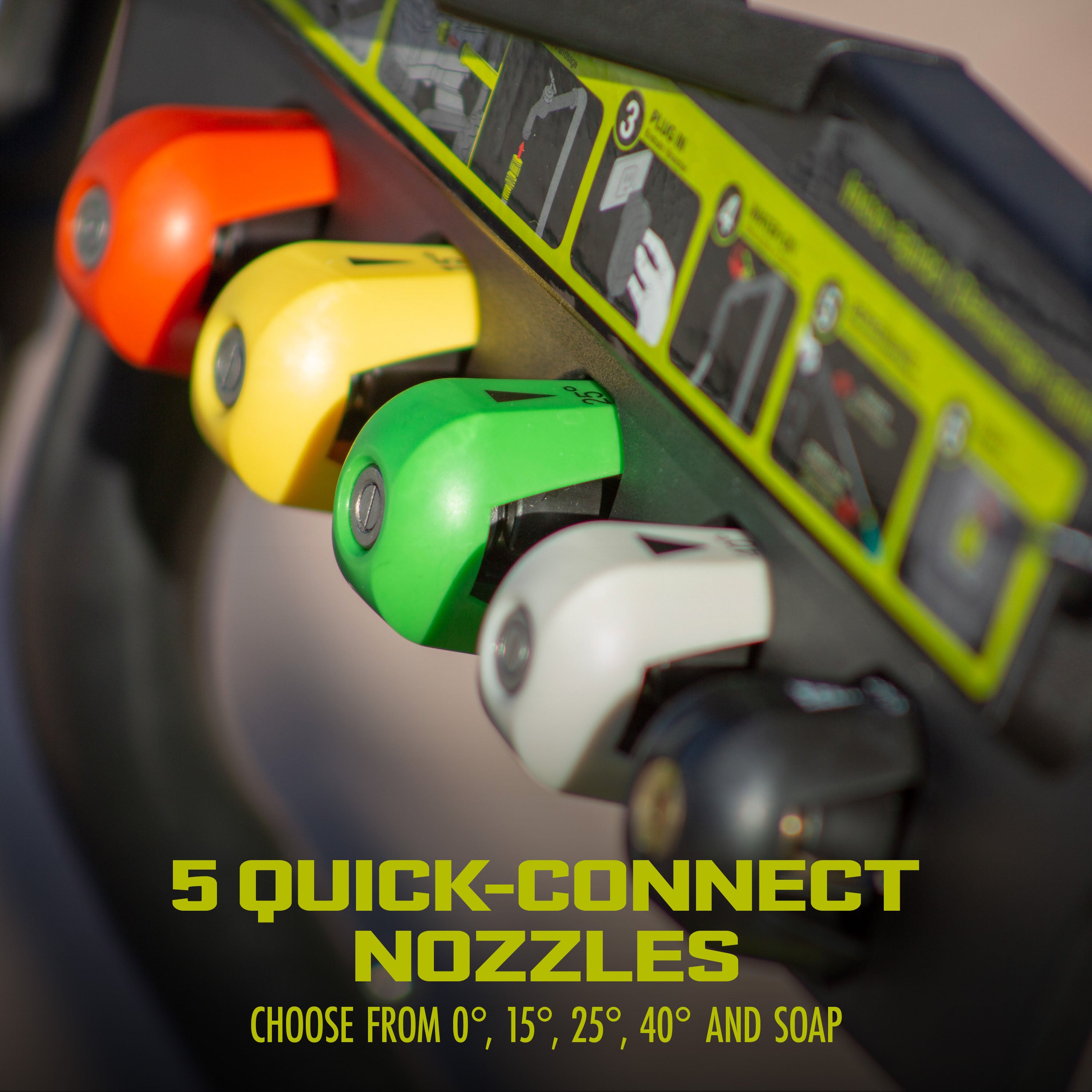 5 quick-connect nozzles