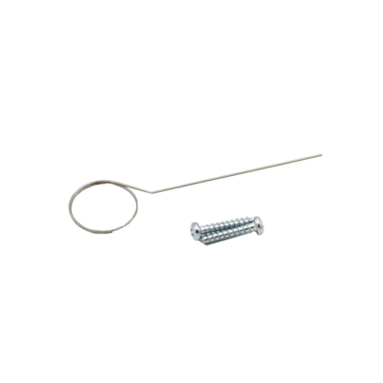 Needle clean out tool and screws.