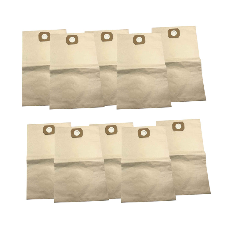 10-pack of Sun Joe Universal Paper Filter Bags for 16-gallon Wet/Dry Vacuums.