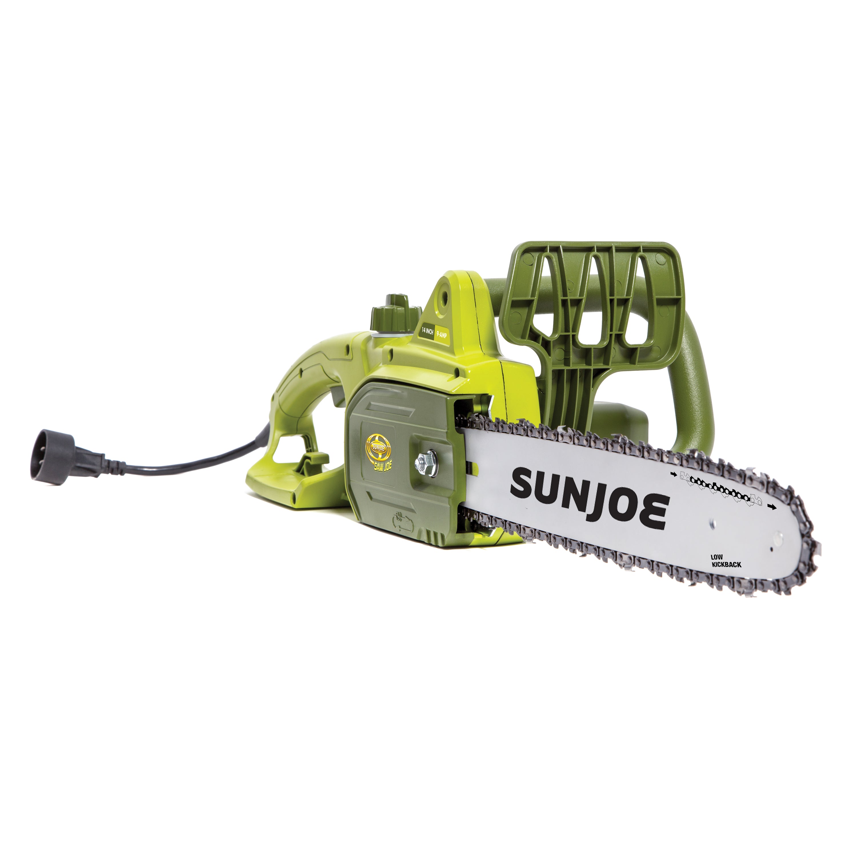 Sun Joe 9-amp 14-inch Electric Chain Saw.