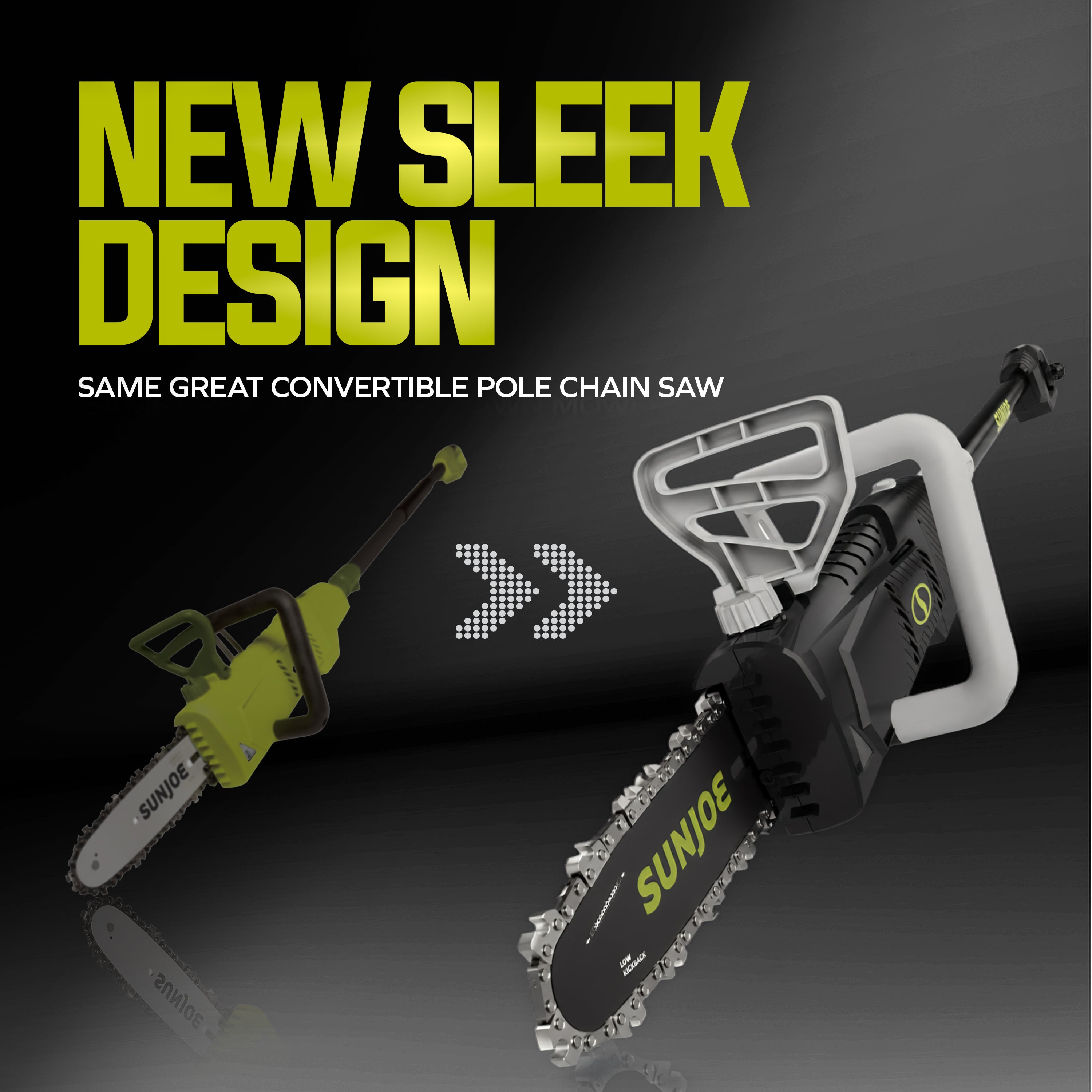 Sun Joe SWJ805E 2-in-1 Convert. Electric Telescoping Pole Chain + Saw