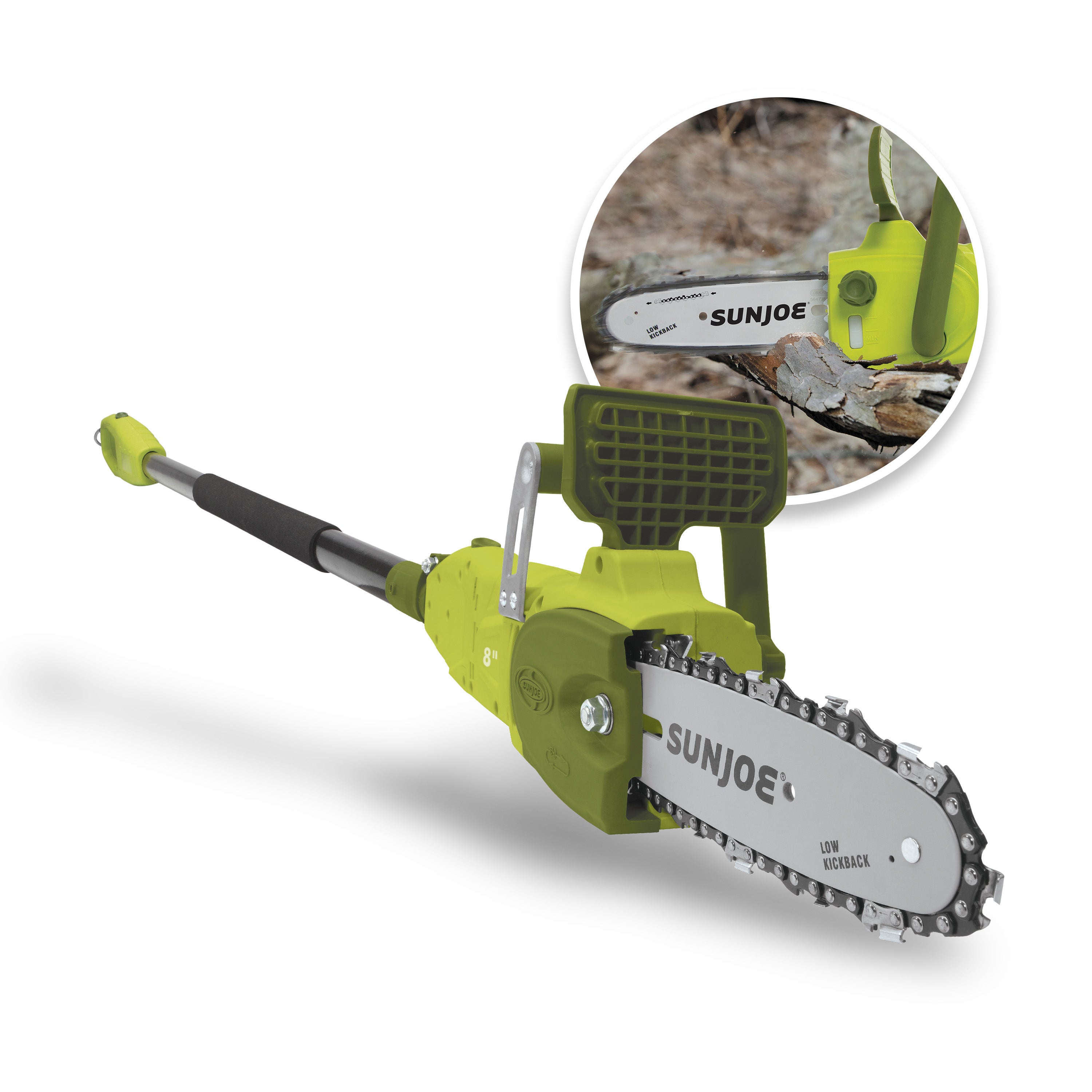 Sun Joe SWJ806E 2-in-1 Electric Convertible Pole Chain Saw | 8-inch | 8-Amp