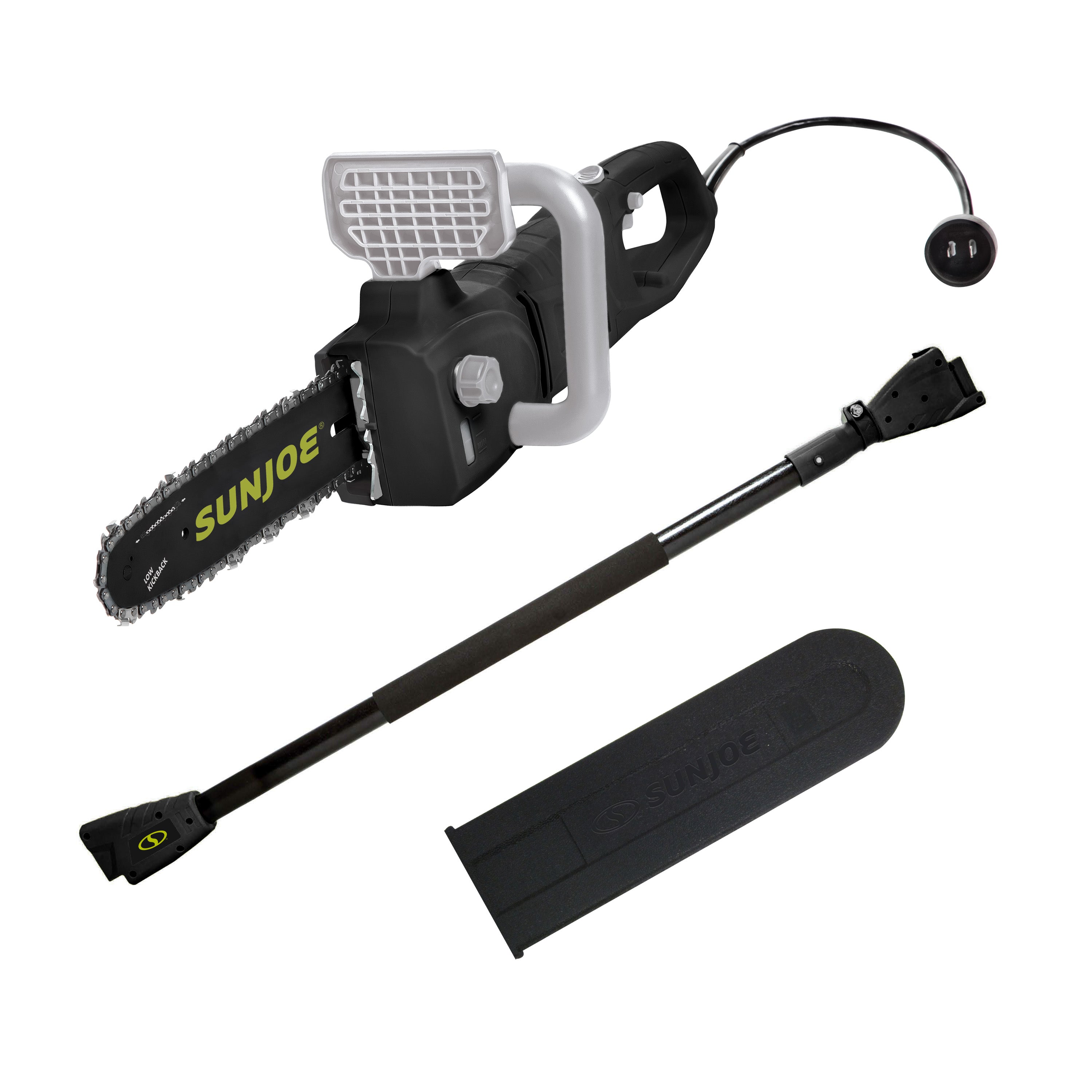 Sun Joe SWJ807E 2-in-1 Electric Convertible Pole Chainsaw | 10-inch | 8-Amp