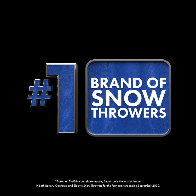 Snow Joe has the number 1 brand of snow throwers.