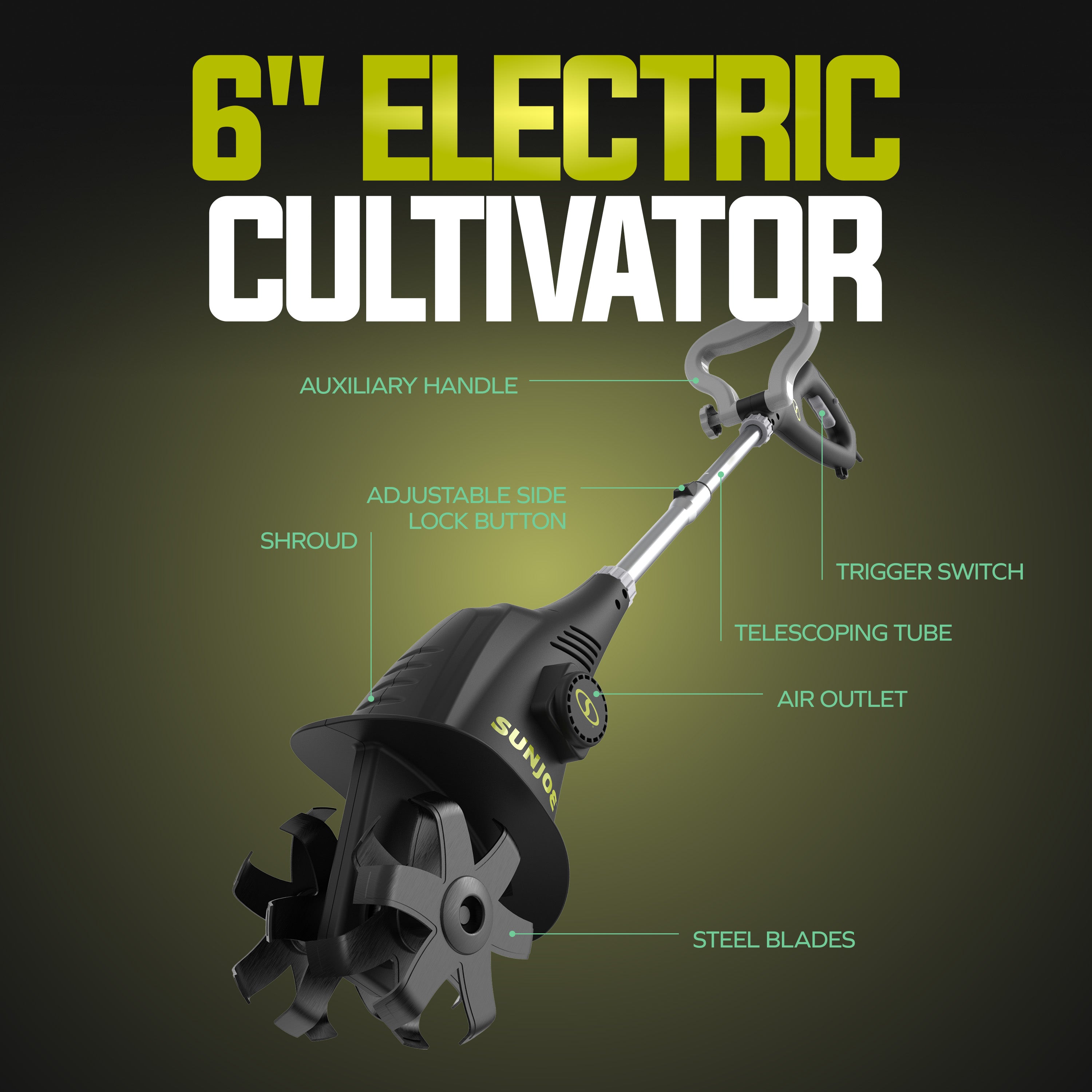 Sun Joe Aardvark 2.5-AMP Electric Cultivator TJ599E