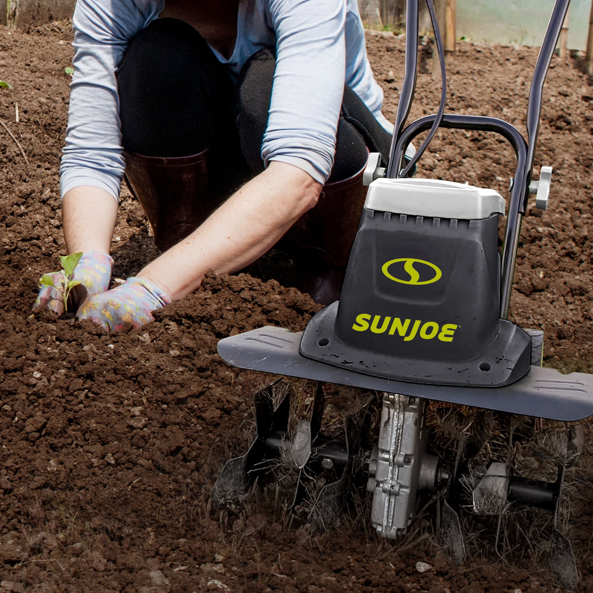 Sun Joe TJ603E electric tiller and cultivator product image