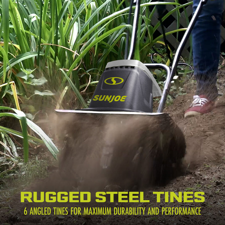 Sun Joe TJ604E rugged steel tines feature image