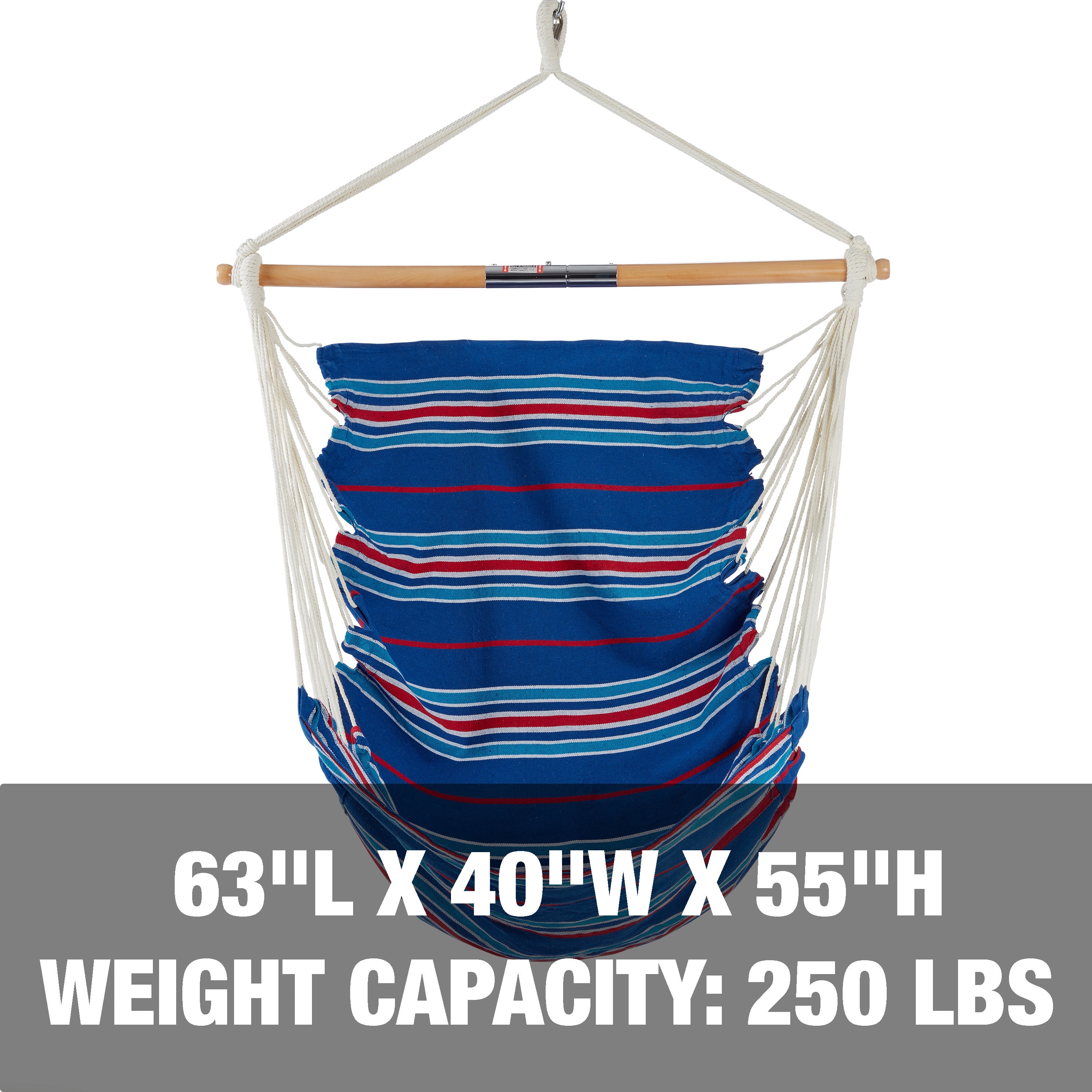 Weight capacity and size of bliss hammocks fabric hanging chair