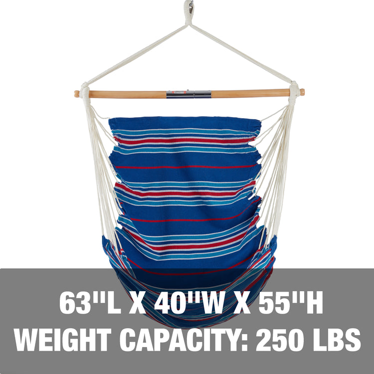 Weight capacity and size of bliss hammocks fabric hanging chair