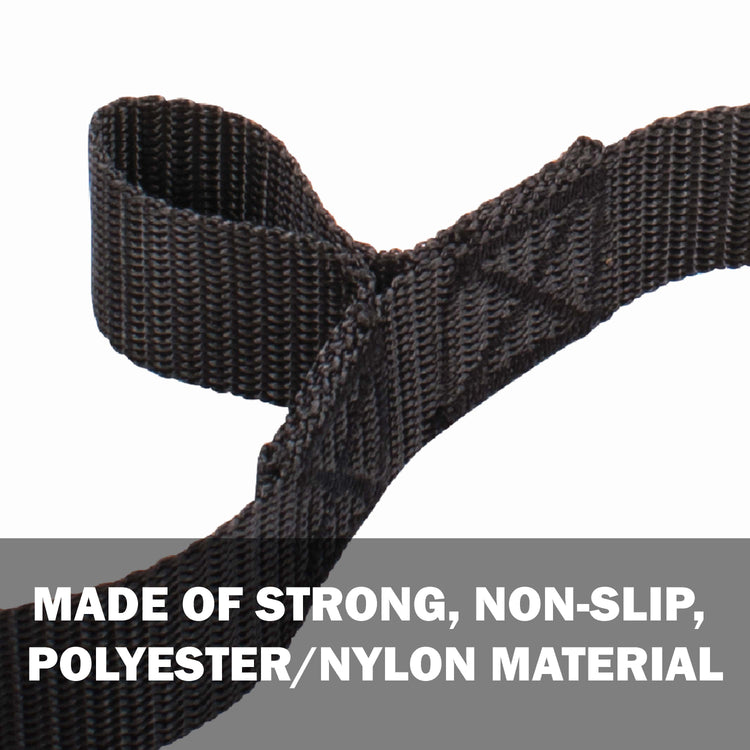 Made of strong, non-slip, polyester and nylon material.