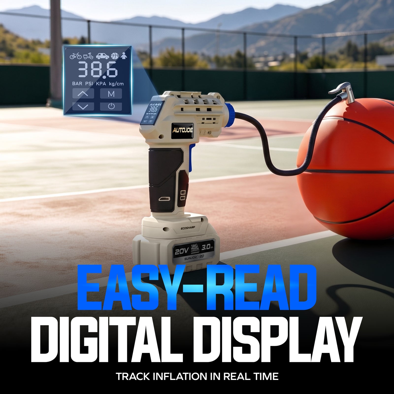 Auto Joe X20-AIR digital pressure display