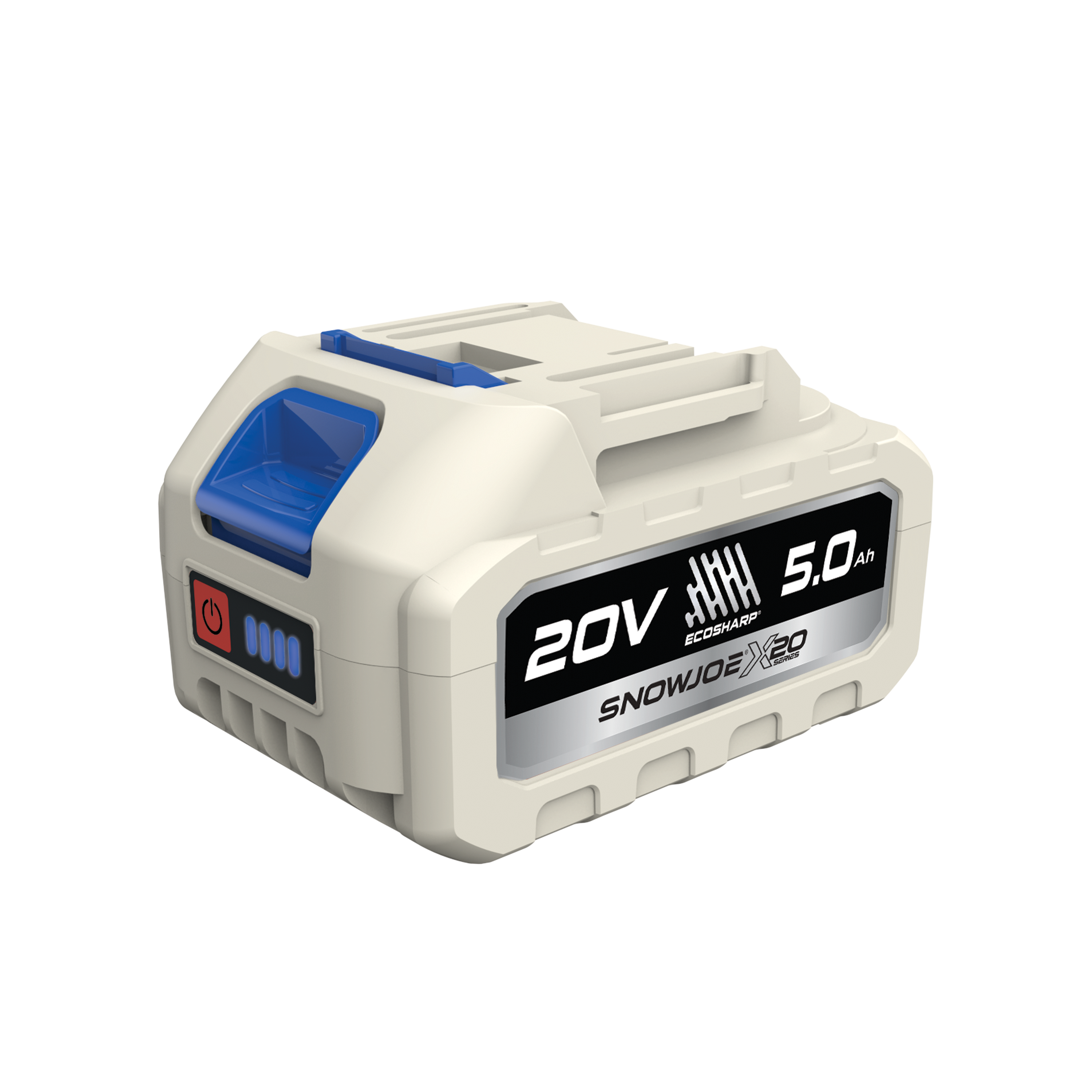 Sun Joe X20-Series 20-Volt* 5000-mAh (5-Amp hour) Lithium-ION Battery | For Use with Universal ECOSHARP® Devices | w/LED Indicator