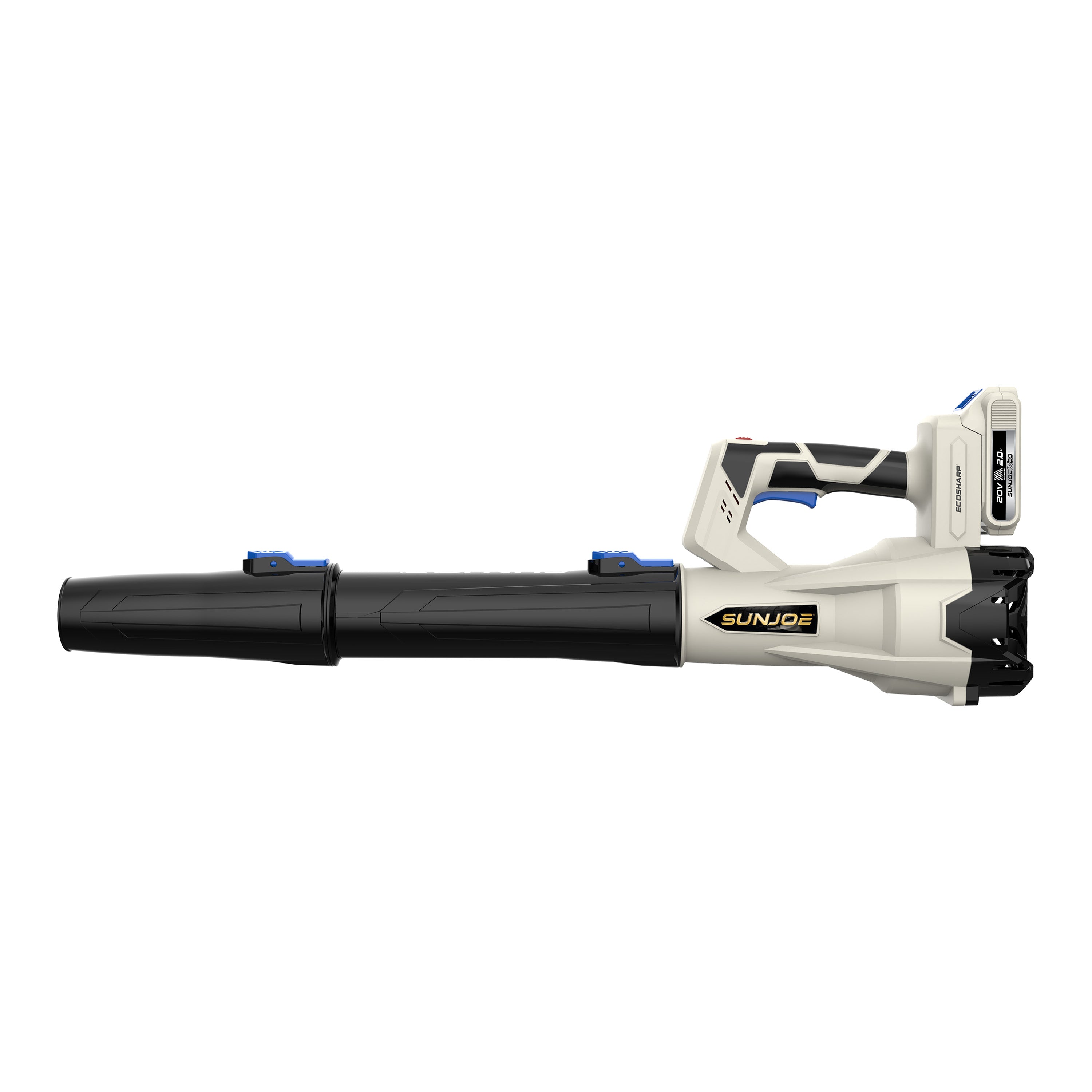 Sun Joe 20-Volt ECOSHARP Cordless X20 Compact Multi-Purpose Blower | 400 CFM | W/ 2 x 2000 mAh Batteries (2.0-Amp) + Charger