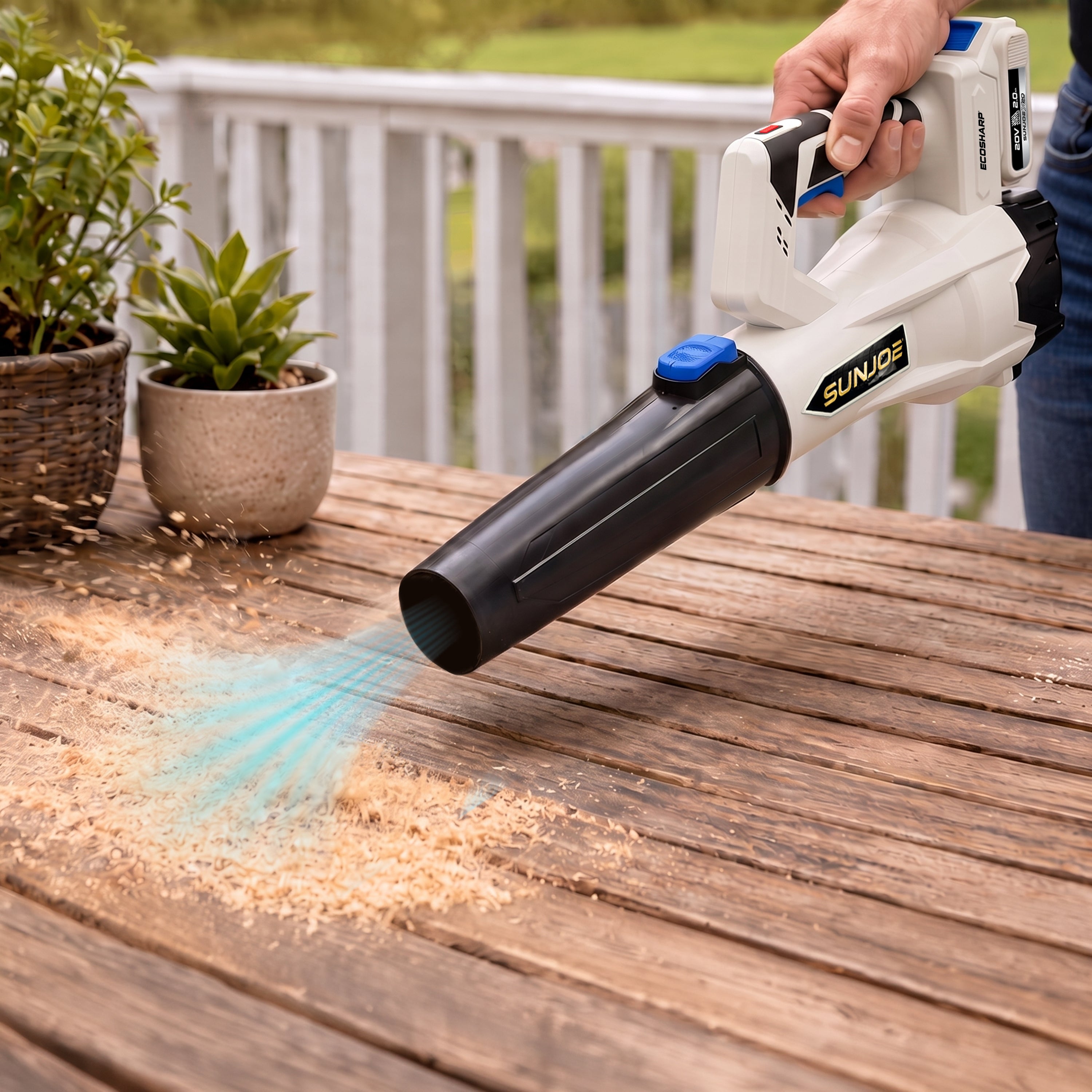 Sun Joe 20-Volt ECOSHARP Cordless X20 Compact Multi-Purpose Blower | 4