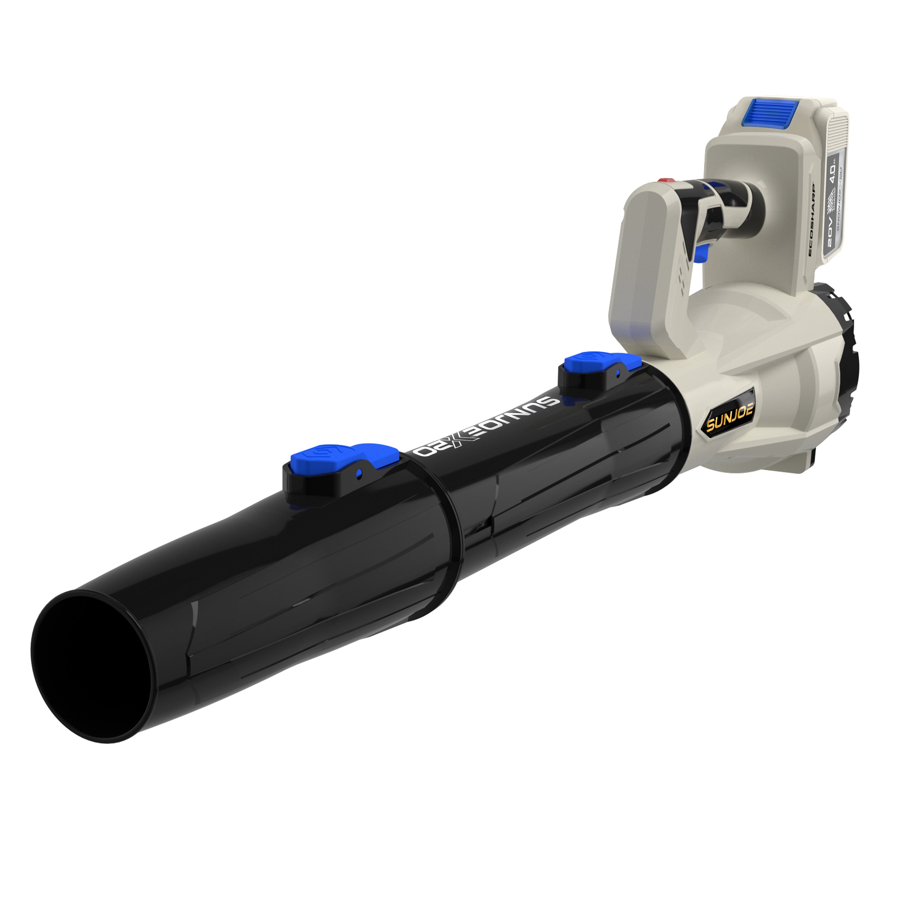 Sun Joe 20-Volt ECOSHARP Cordless X20 Compact Multi-Purpose Blower | 400 CFM | W/ 4000 mAh Battery (4.0-Amp) + Charger