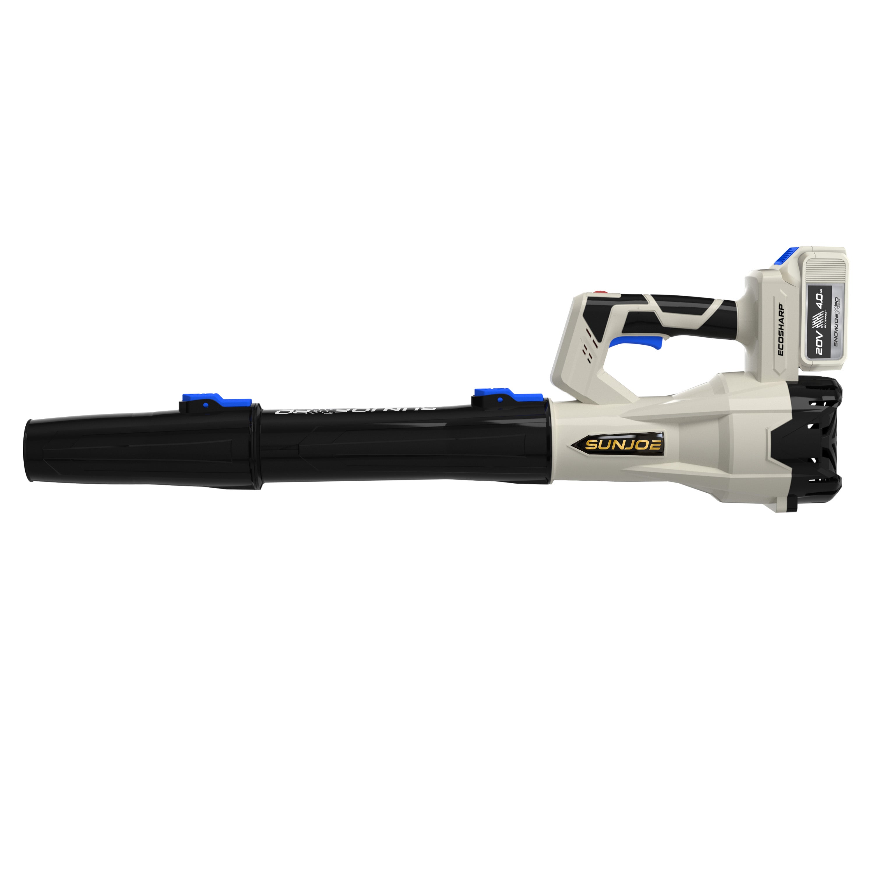 Sun Joe 20-Volt ECOSHARP Cordless X20 Compact Multi-Purpose Blower | 400 CFM | W/ 4000 mAh Battery (4.0-Amp) + Charger