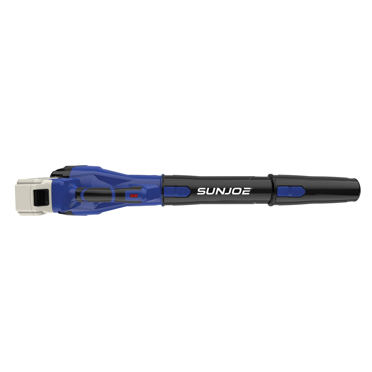 Top view of the blue Sun Joe X20-CBLW-4A compact cordless leaf blower