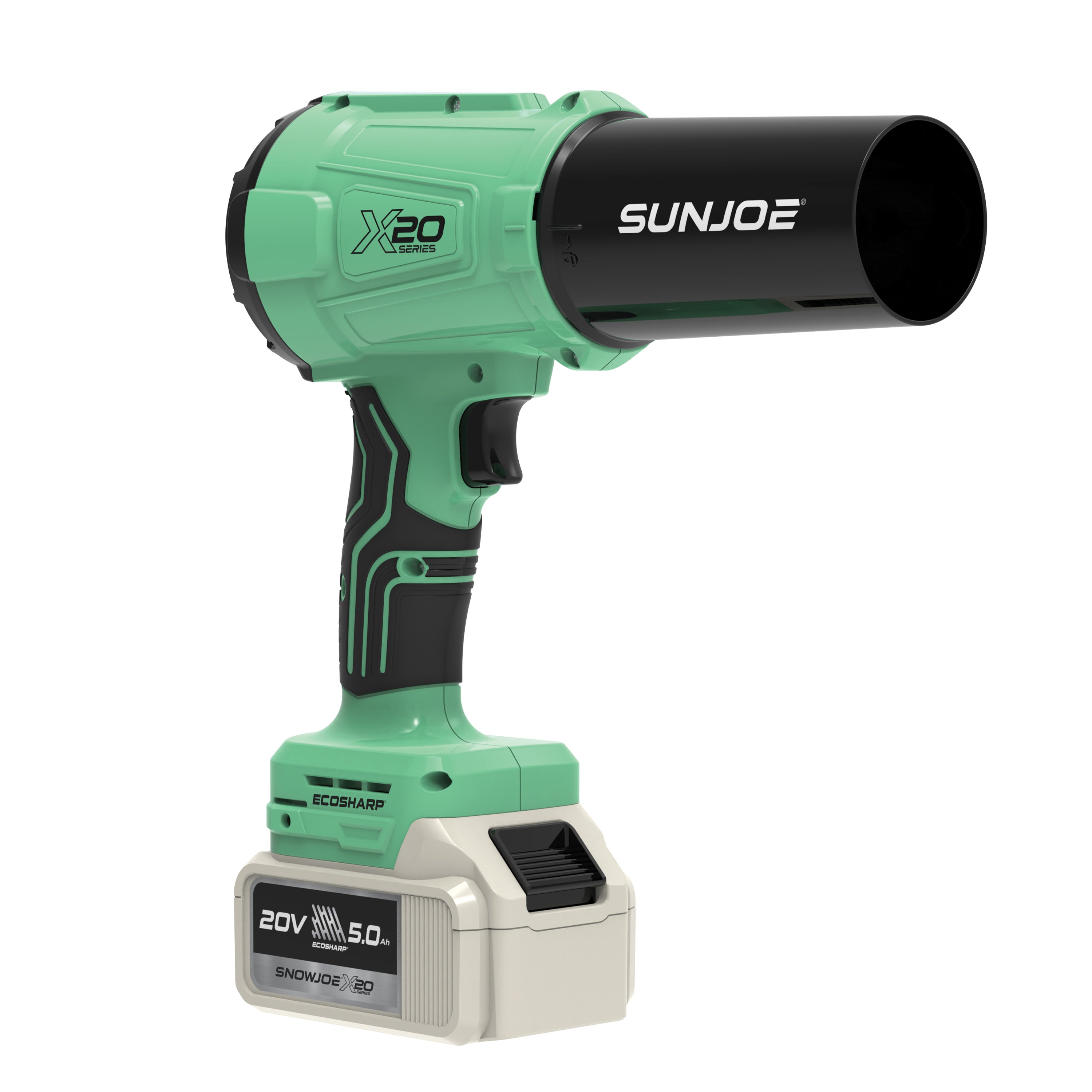 Sun Joe 20-Volt ECOSHARP Cordless X20 Handheld Turbo Blower | 2 Nozzle