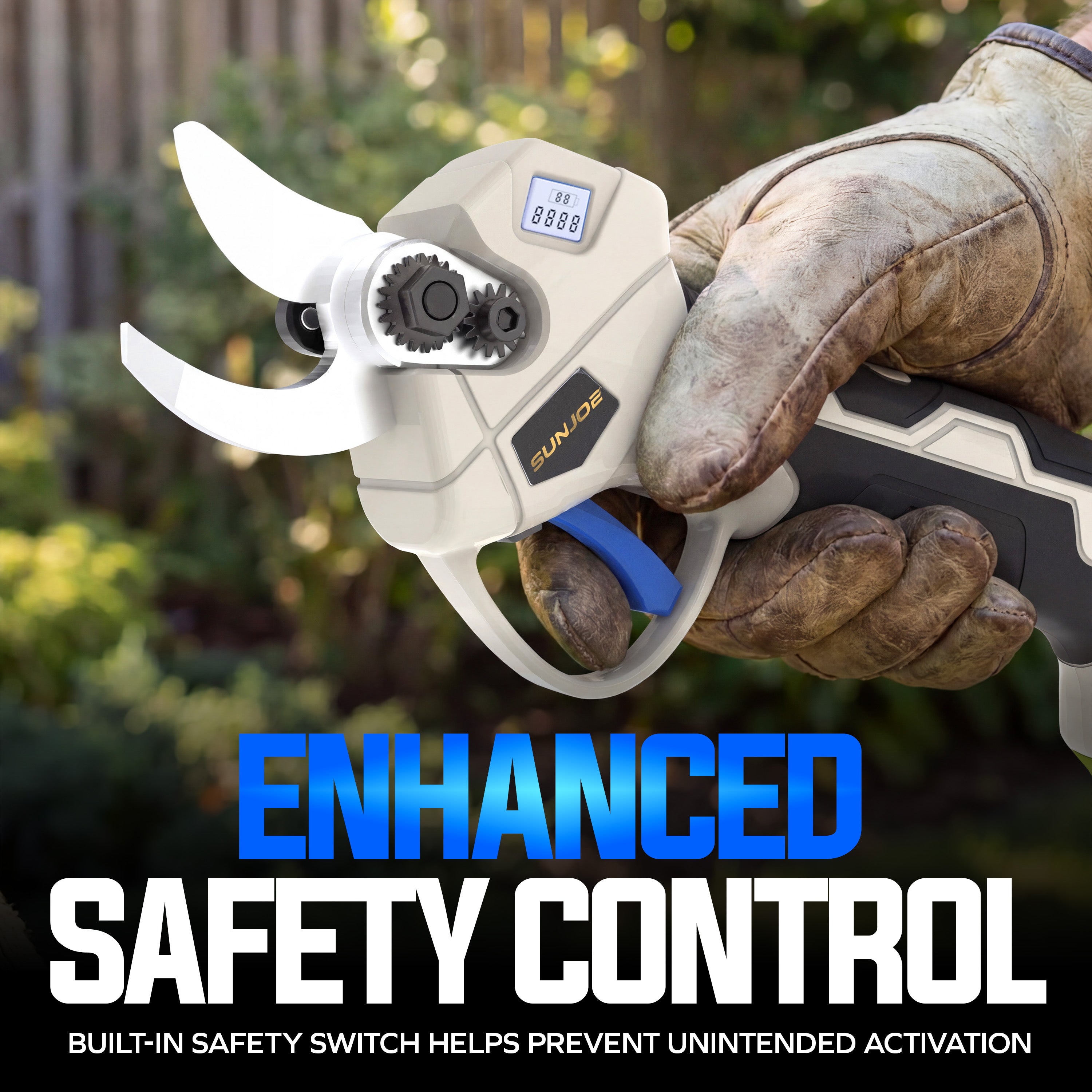 Sun Joe 20-Volt ECOSHARP Cordless X20 Pruner | Max 1.1-inch Cutting Capacity | W/ 2000 mAh Battery (2.0-Amp) + Charger